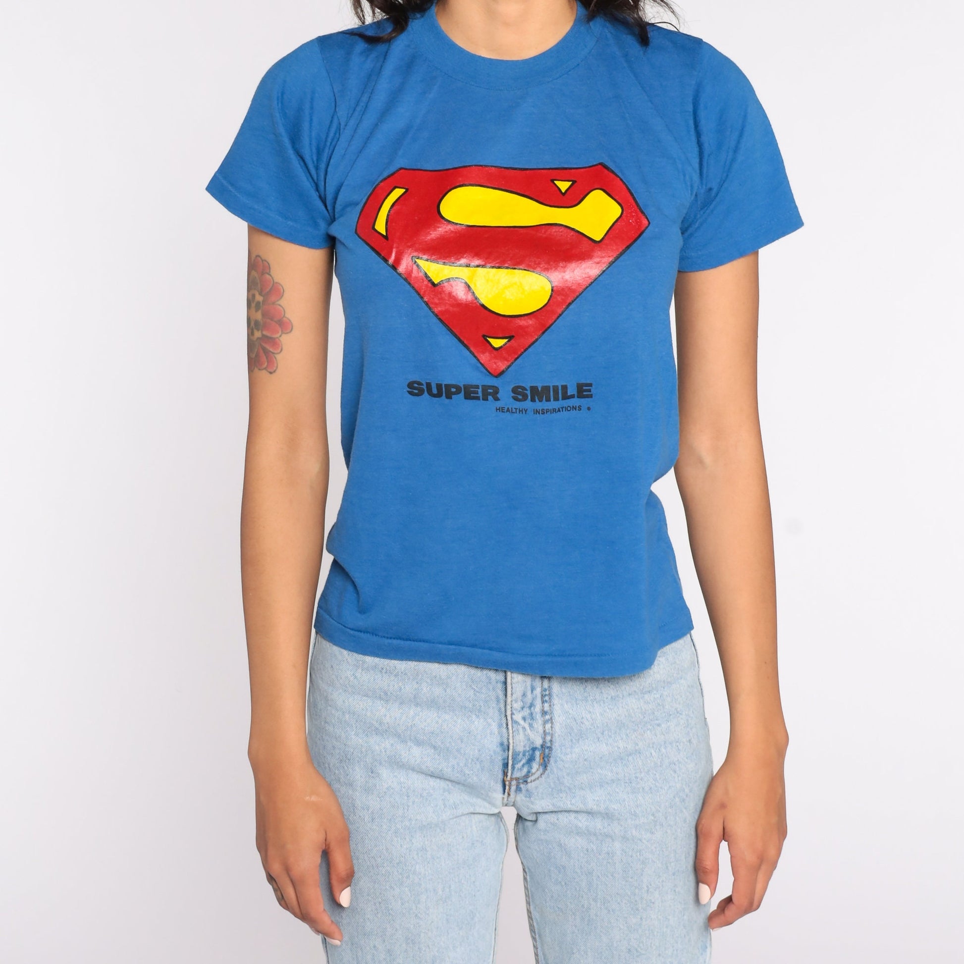 80s Superman Screen Stars DC Comics Graphic T-Shirt Extra Small