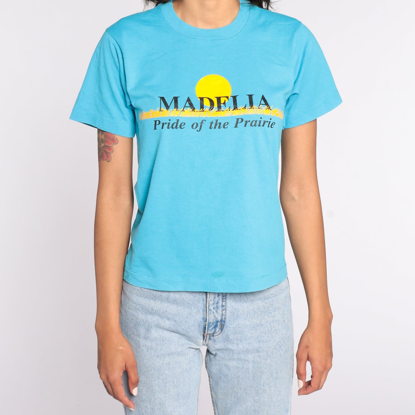 80s Madelia Minnesota Graphic T-Shirt Blue Single Stitch Small