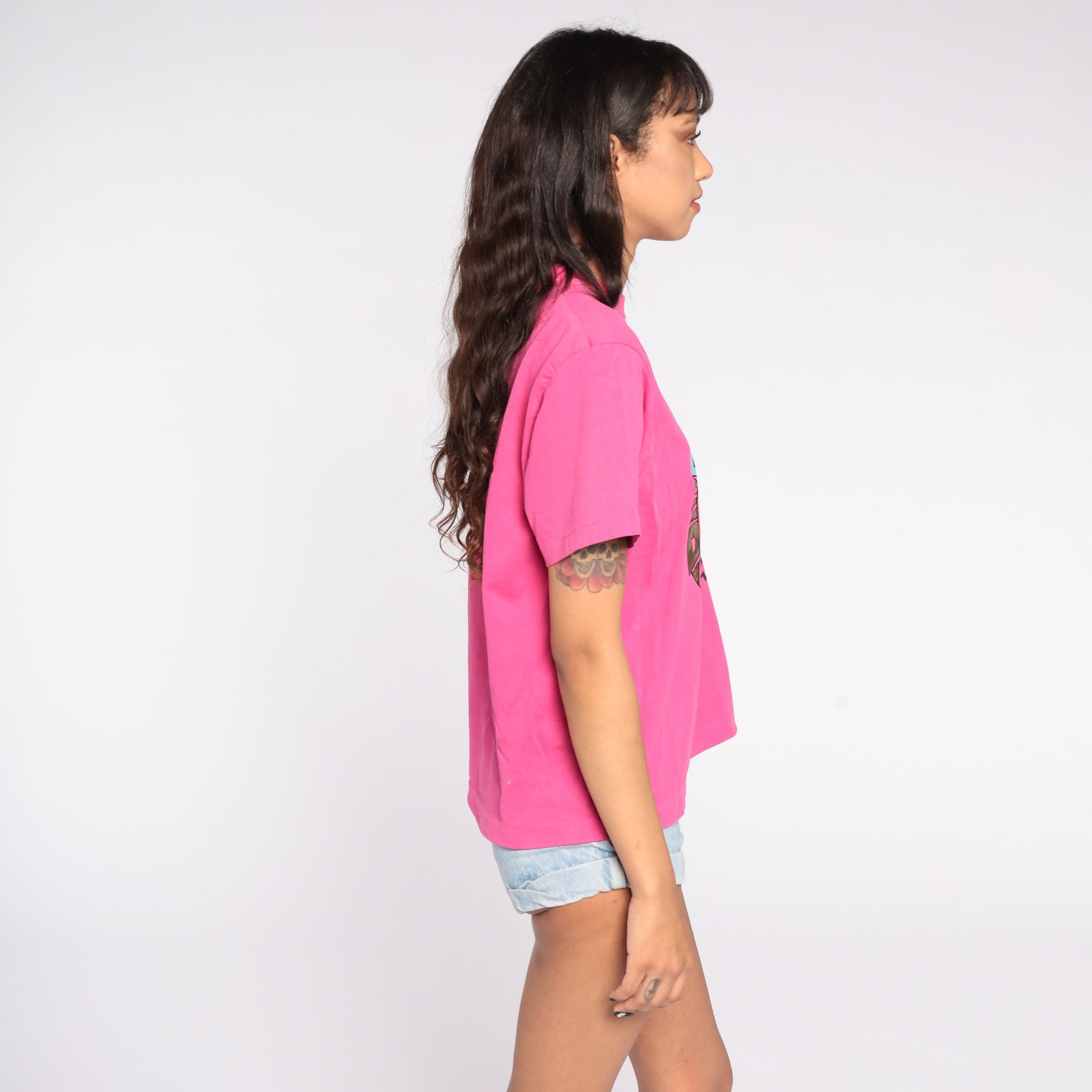 90s Sedona Arizona Kokopelli Graphic T-Shirt Hot Pink Cotton Medium