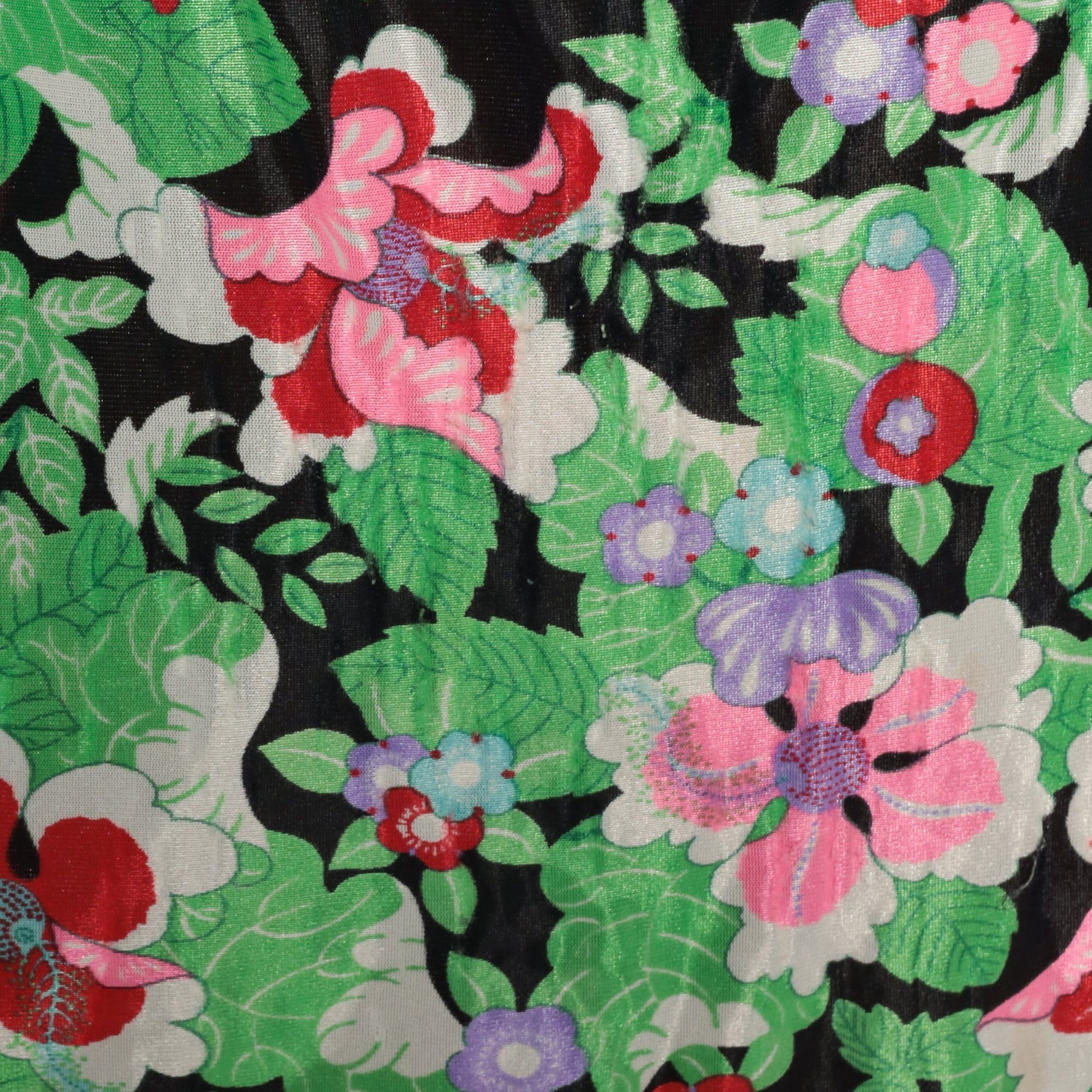 70s Floral Mini Dress Tent Cut Hippie Peasant Vintage Summer Medium Large