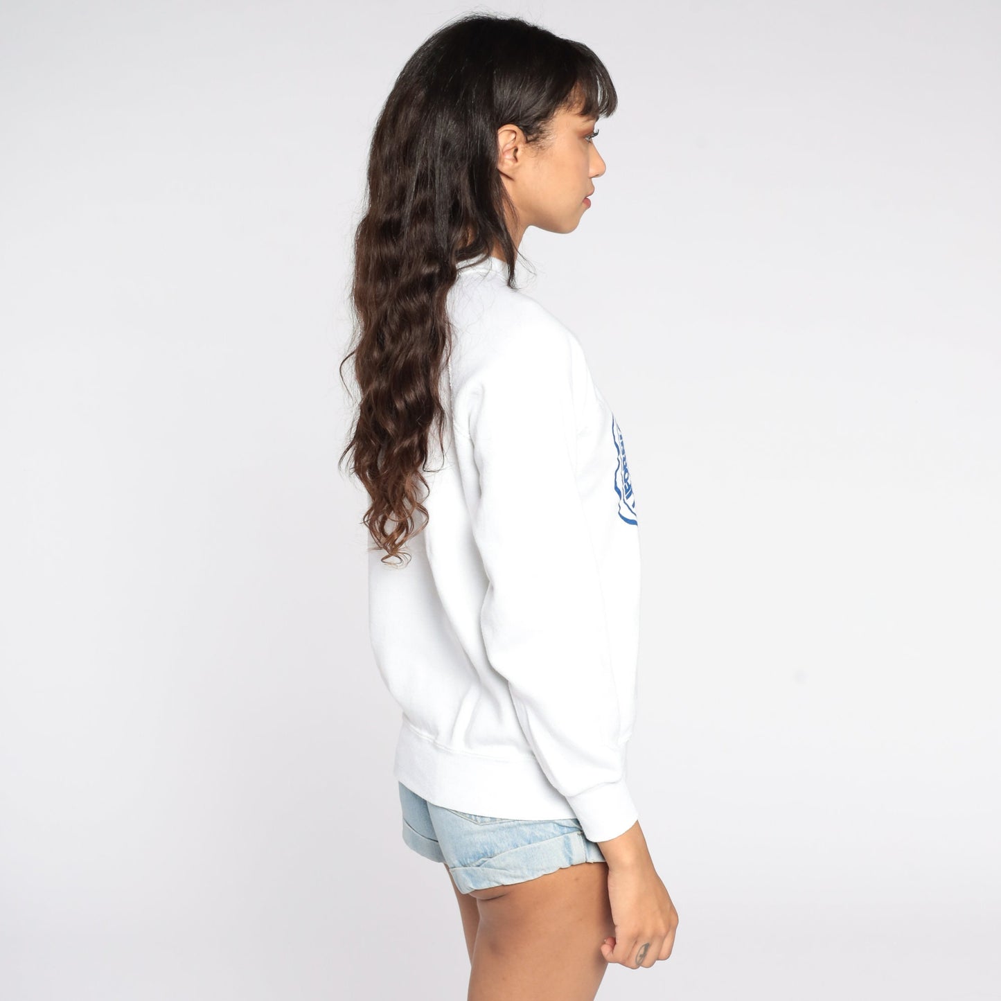 80s California Scholarship Federation Raglan Sweatshirt White Graphic Pullover Small