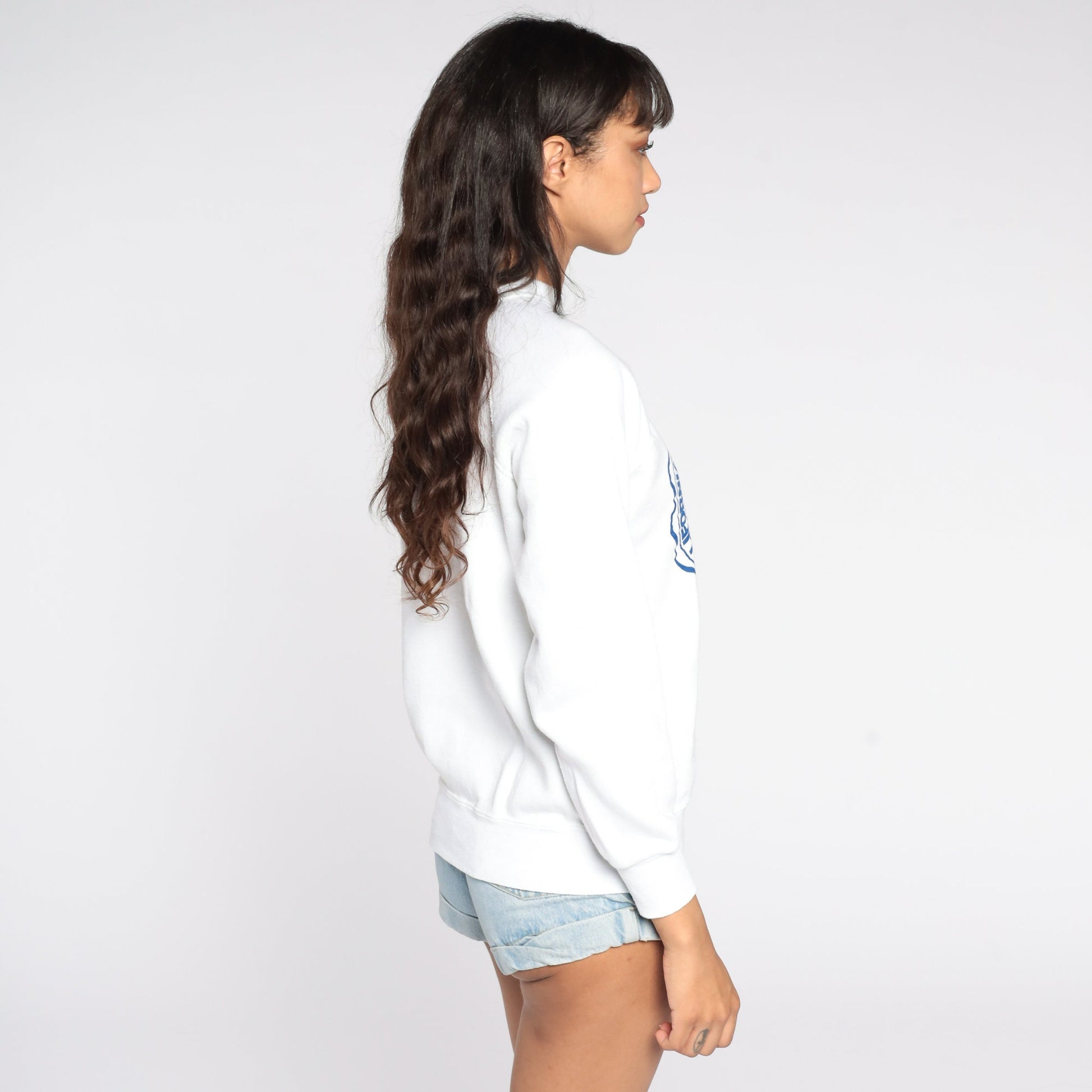 80s California Scholarship Federation Raglan Sweatshirt White Graphic Pullover Small