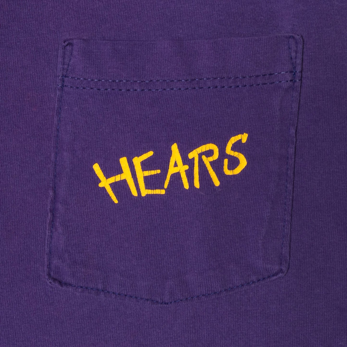 90s HEARS Arizona Sign Language Graphic T-Shirt Purple Cotton Pocket Tee Extra Large XL