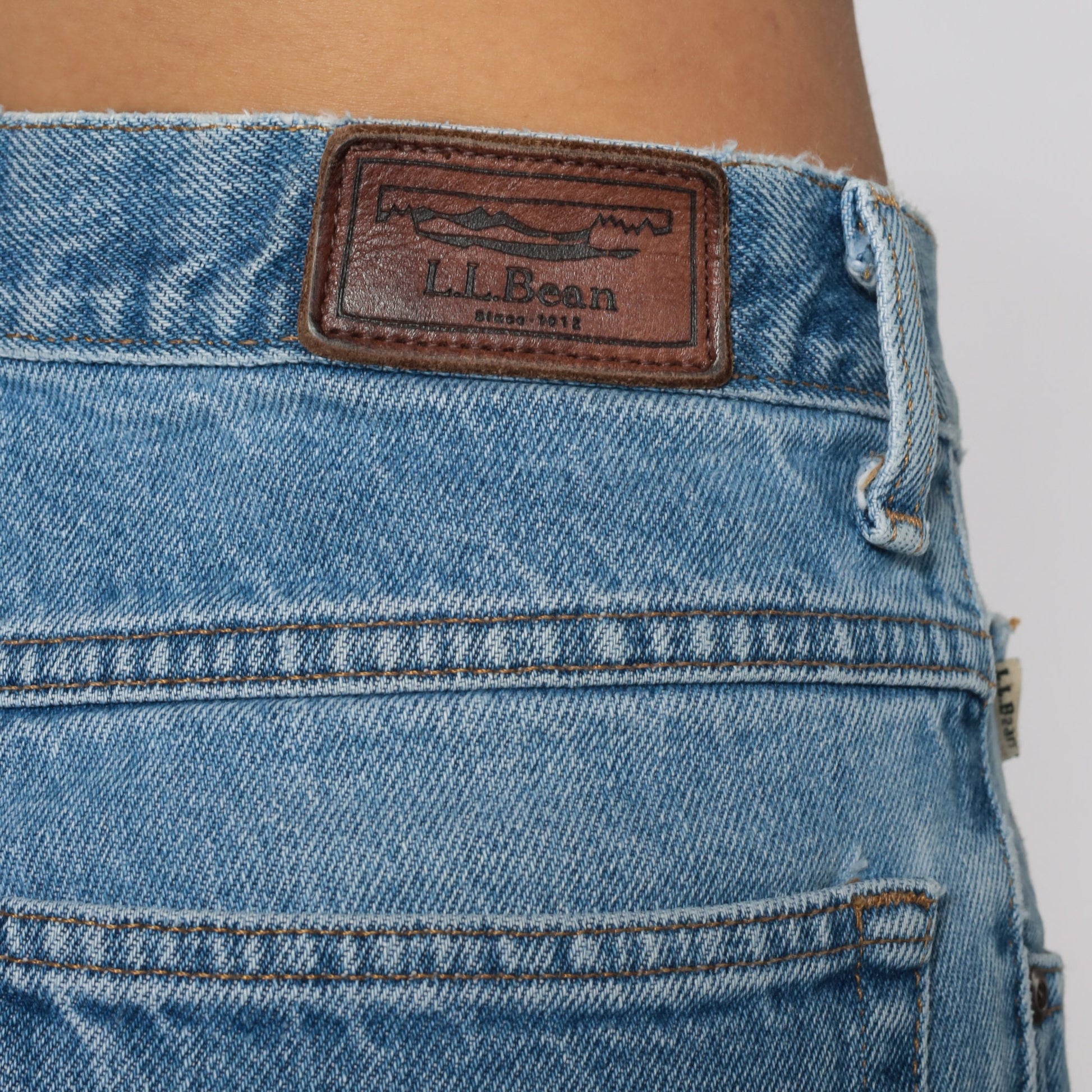 80s L.L. Bean High Waist Straight Leg Jeans Blue Denim Medium