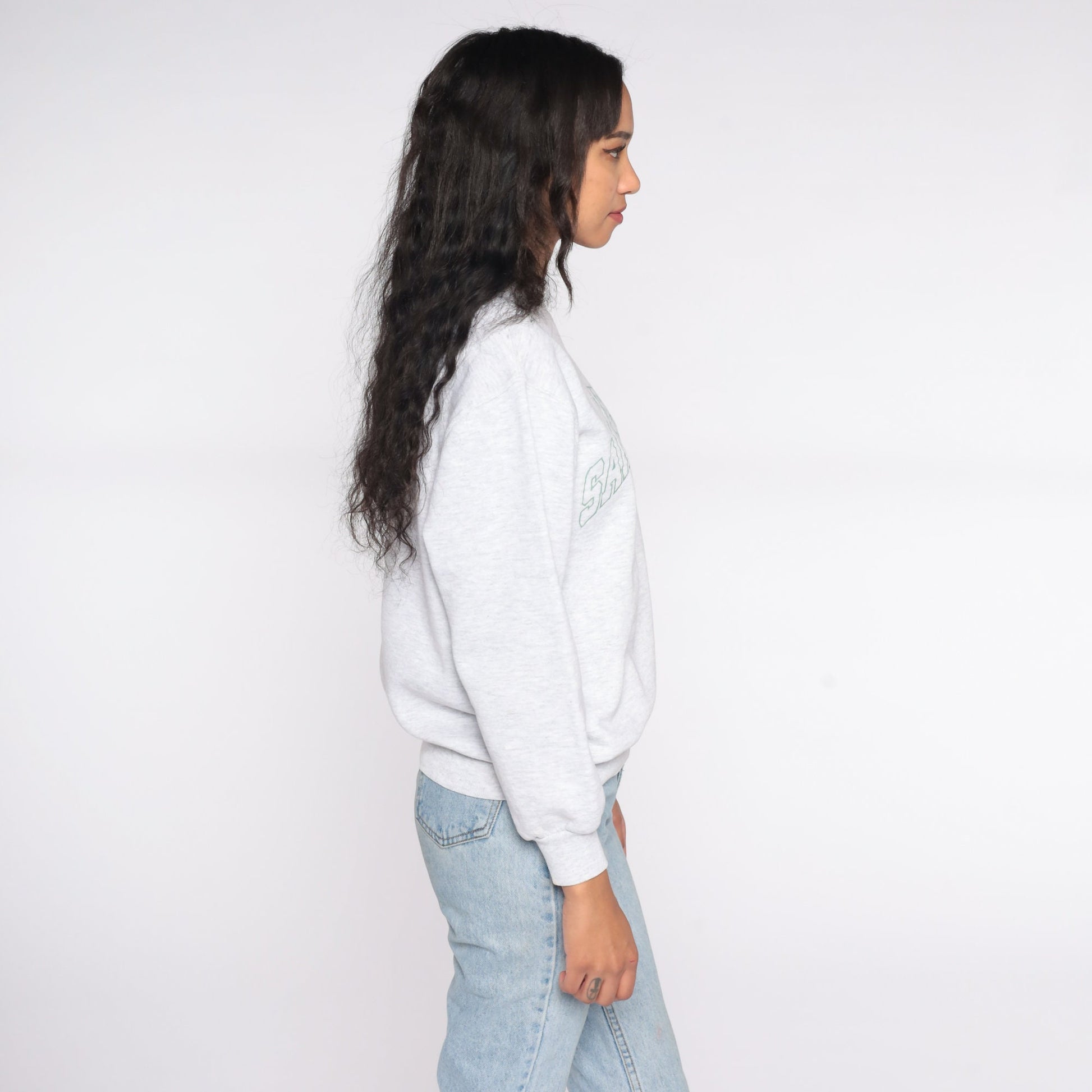 90s San Francisco Jerzees Sweatshirt Grey Crewneck Graphic Small