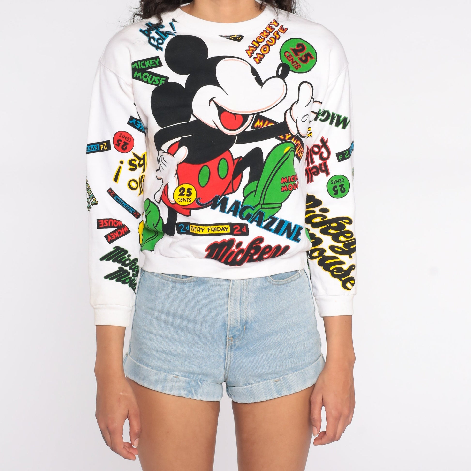 90s Mickey & Co Disney Sweatshirt Mickey Mouse Cartoon Graphic Small
