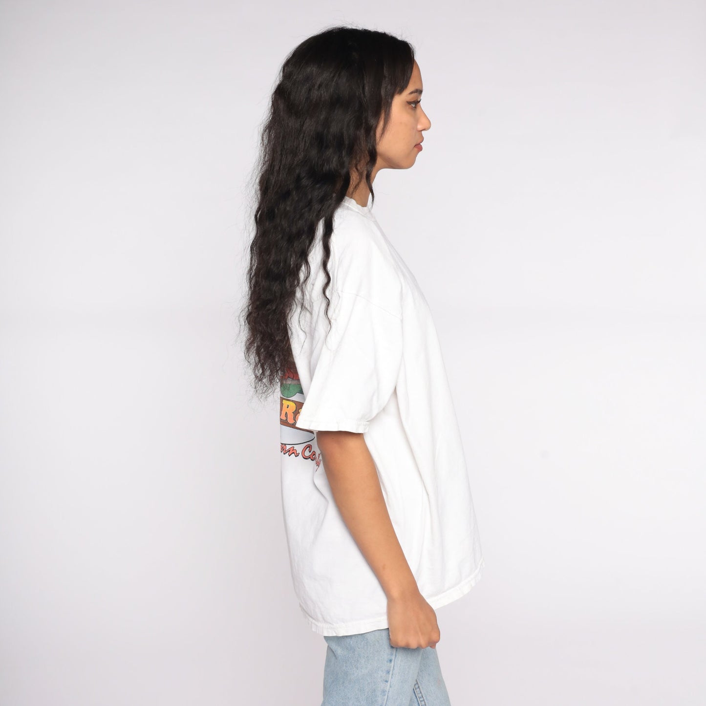 90s Gless Ranch Farm Stand T Shirt Orange Graphic Tee Extra Large XL