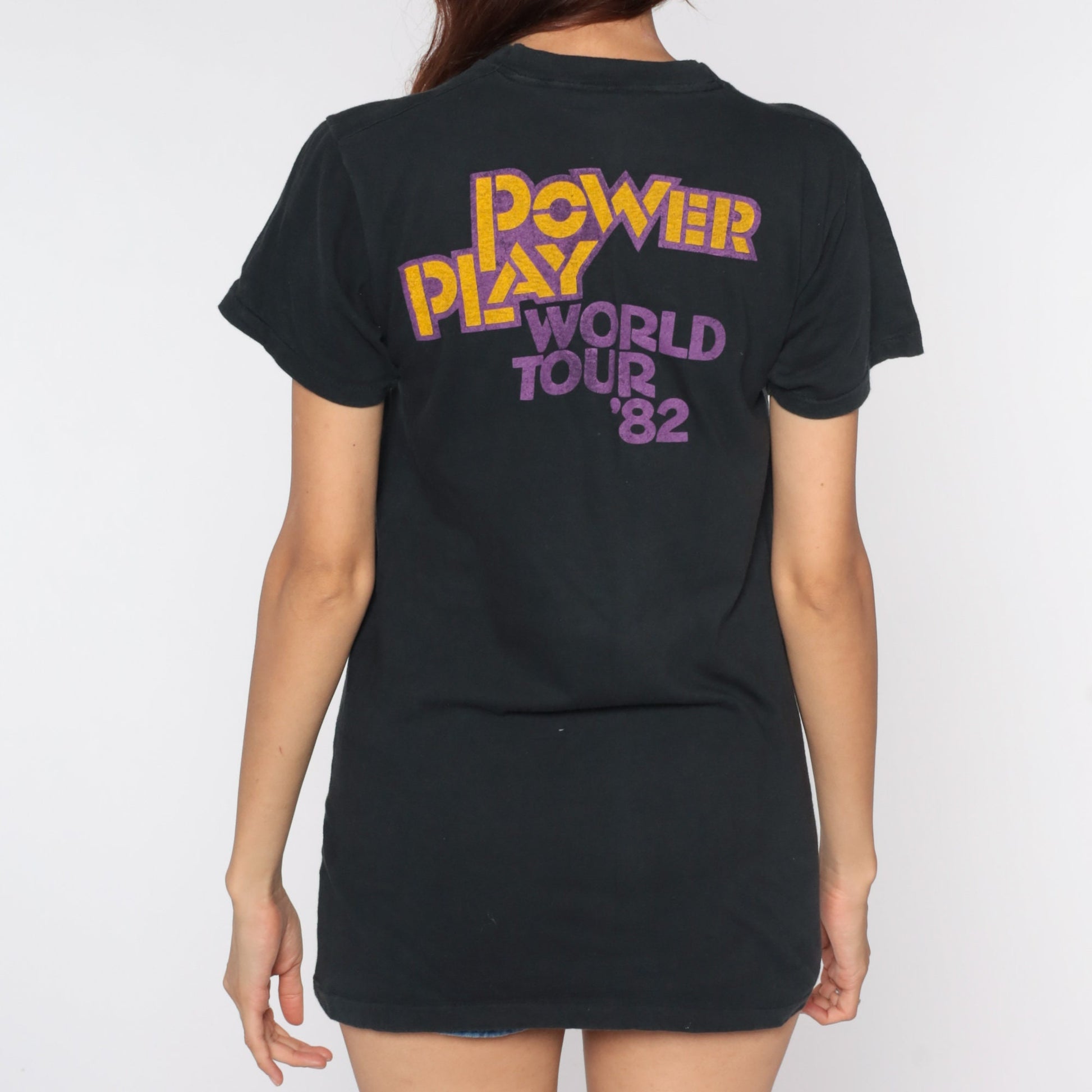 80s April Wine Power Play World Tour Band T-Shirt Cotton Screen Stars Medium