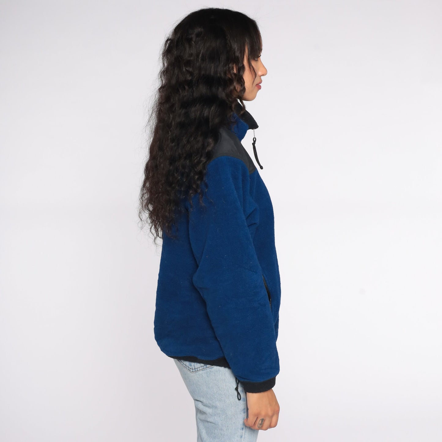90s REI Navy Fleece Zip Jacket Extra Small XS