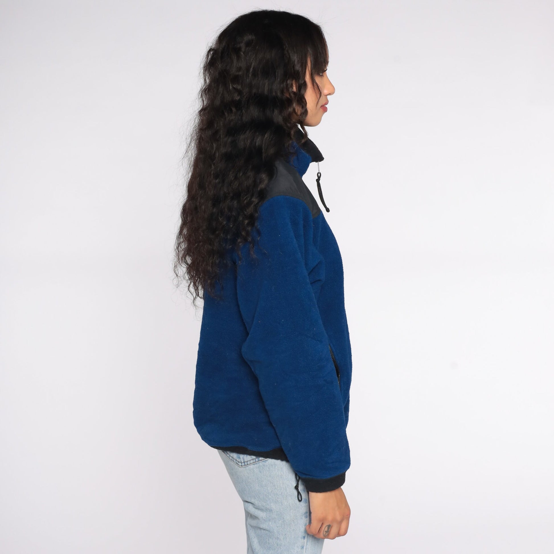 90s REI Navy Fleece Zip Jacket Extra Small XS