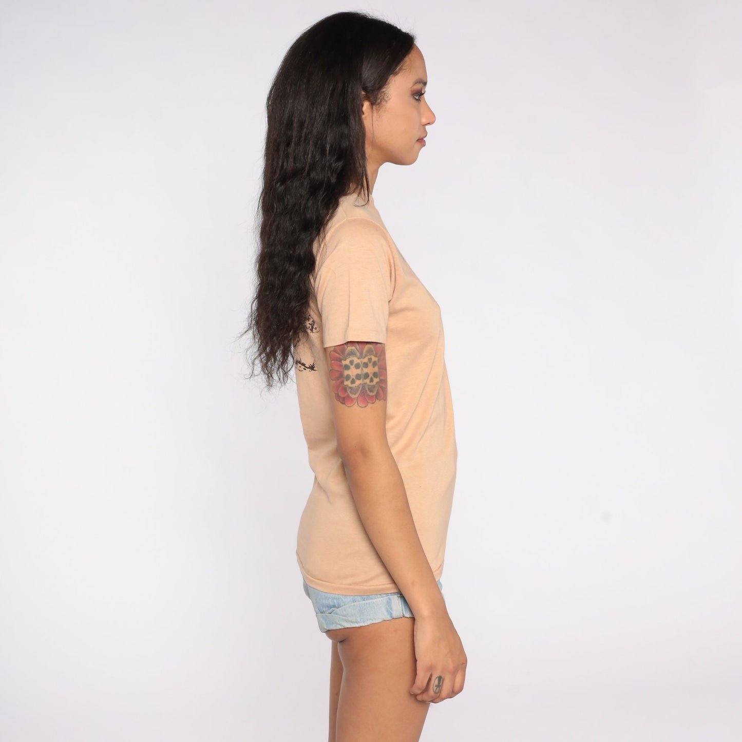 80s Brentwood 10K Run 1980 Graphic Tee Single Stitch Tan Brown Extra Small