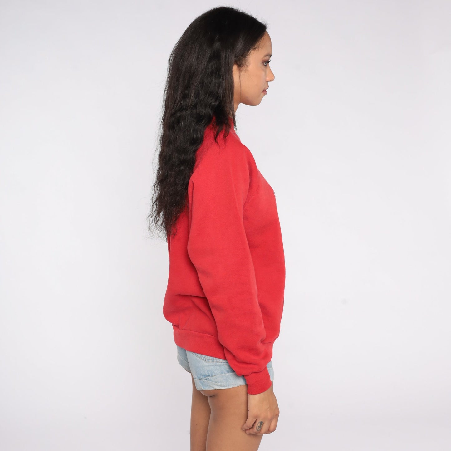 80s Utah Utes Sweatshirt Red Graphic Crewneck College Football Large L