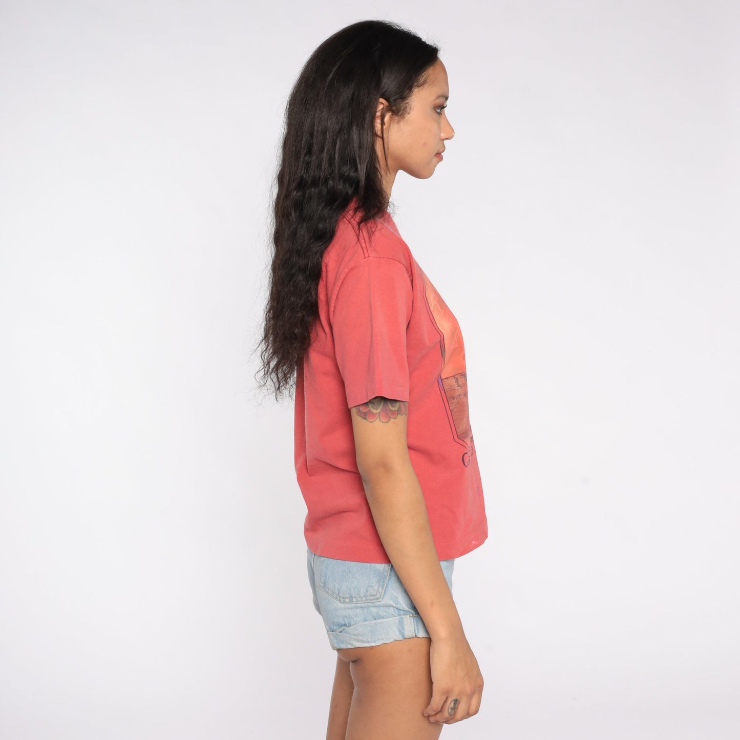 90s Grand Canyon Hopi Petroglyph Graphic T-Shirt Cotton Red Small