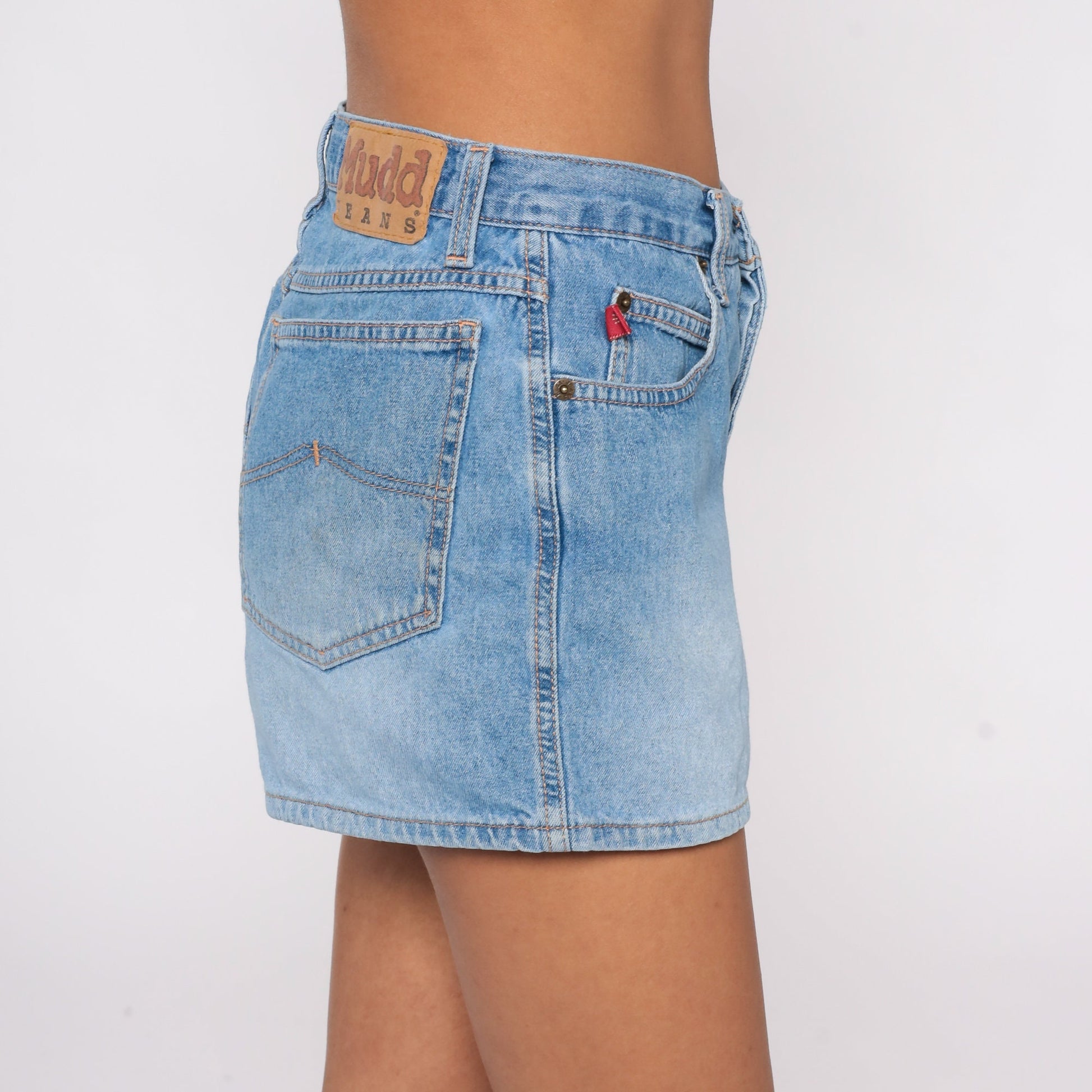 Y2K Mudd Mid Rise Blue Denim Shorts Small S