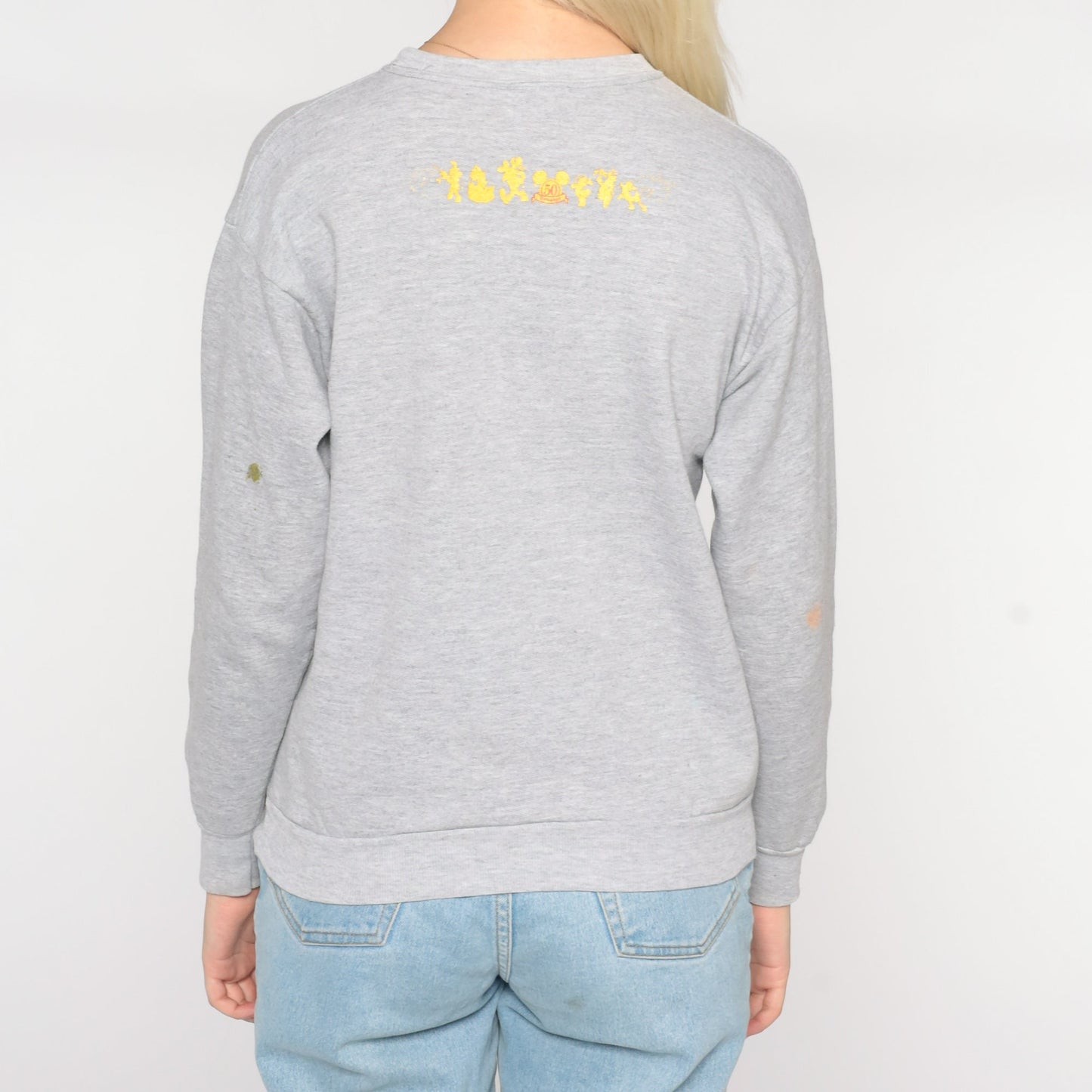 2005 Disneyland 50 Happiest Homecoming on Earth Sweatshirt Grey Crewneck XS