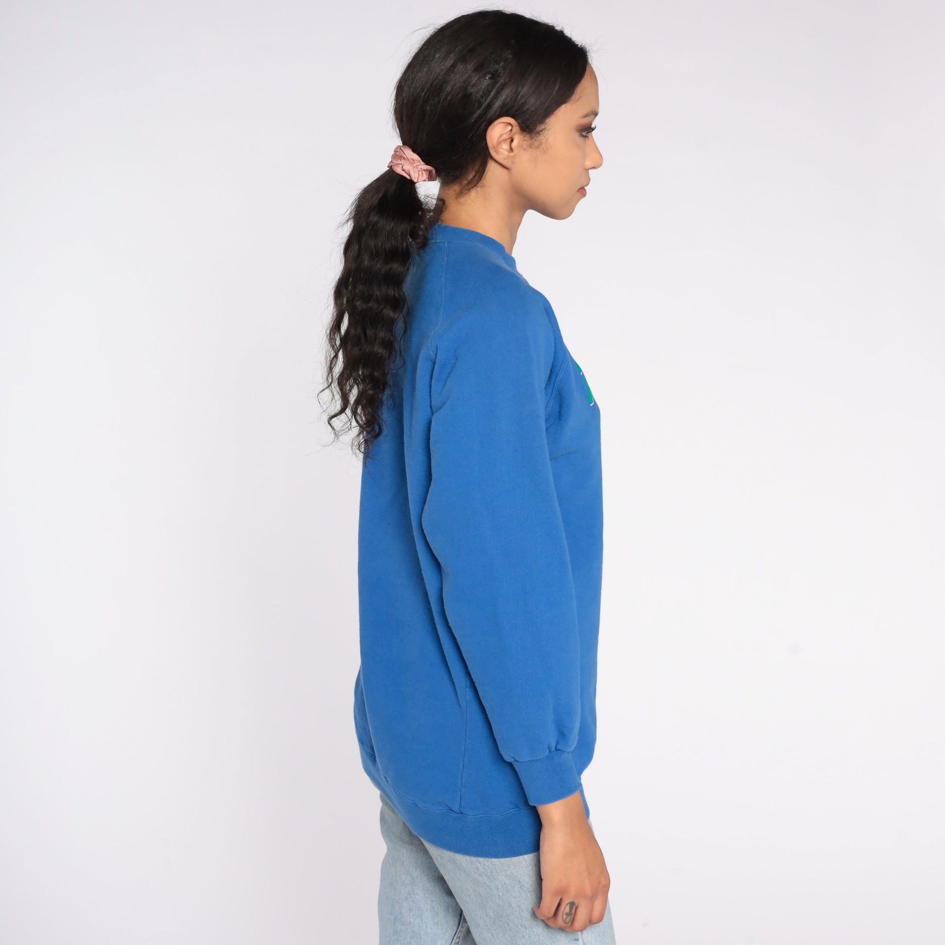 90s Hard Rock Cafe Tokyo Japan Raglan Sweatshirt Blue Graphic Pullover Extra Large