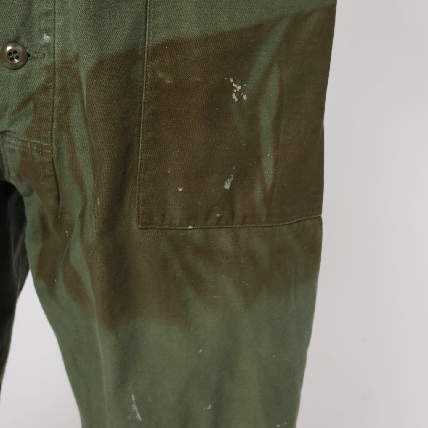 80s Army Coveralls Flight Suit Button Up Jumpsuit Olive Green Mens Large