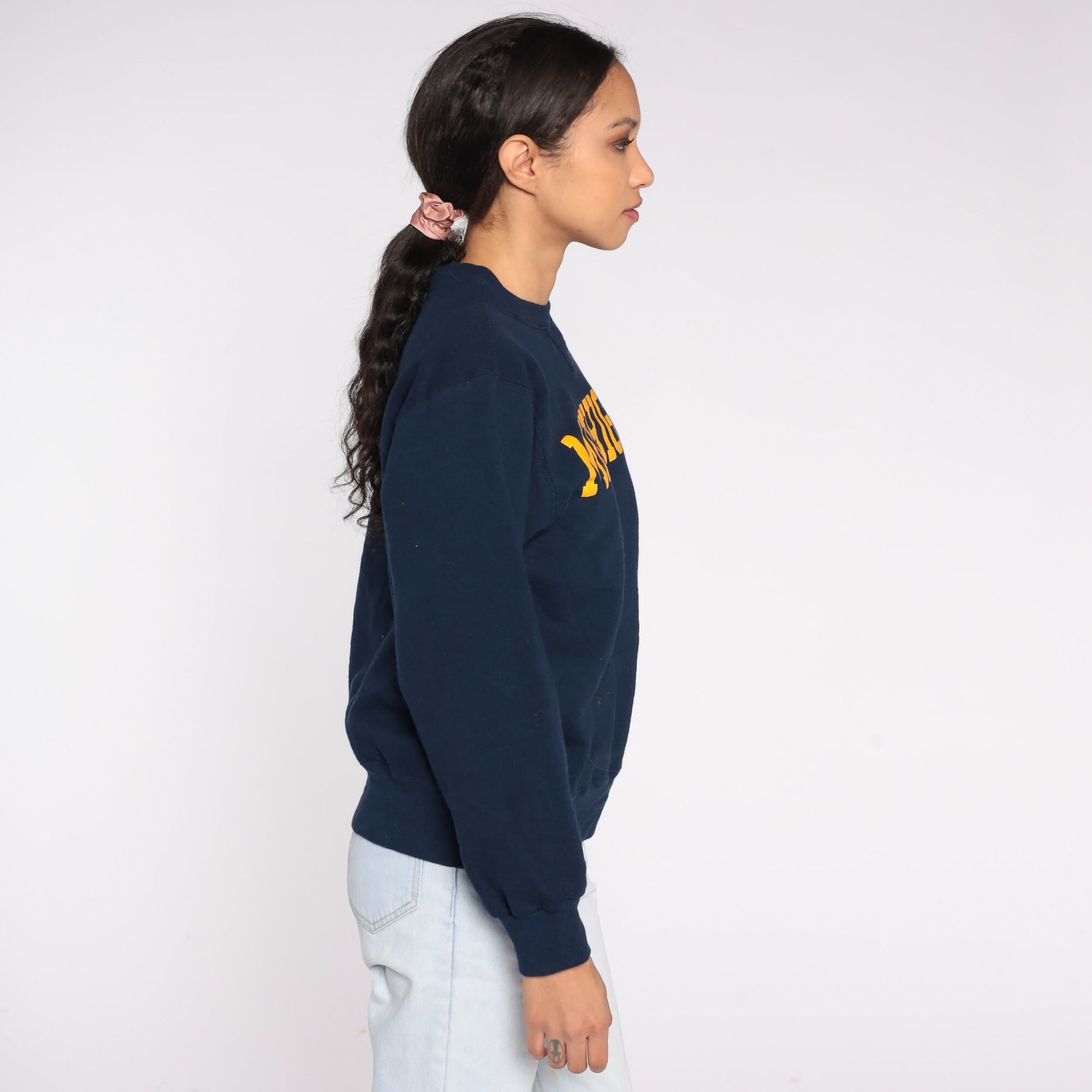 90s Champion University of Michigan Wolverines Navy Crewneck Sweatshirt Medium