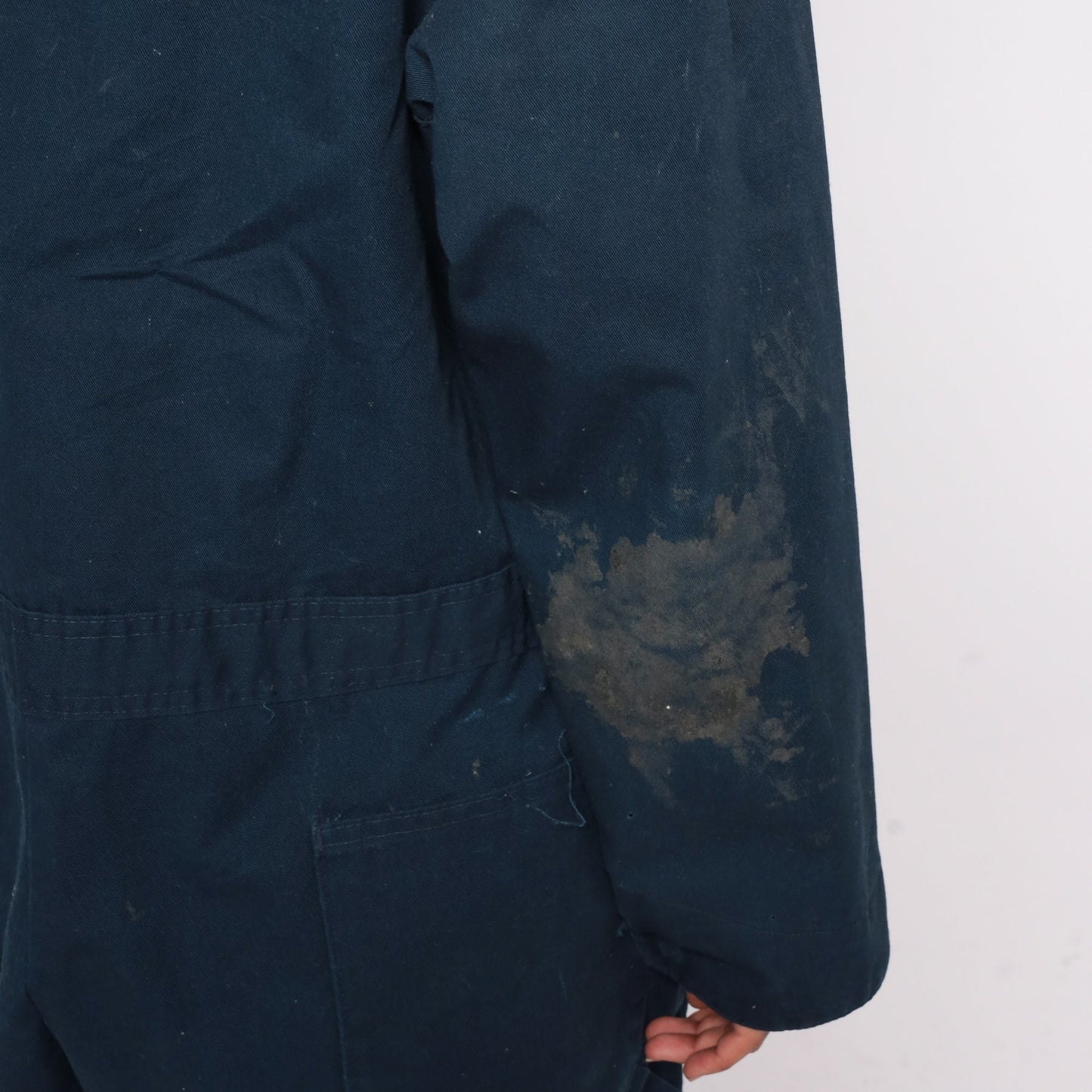80s Sears Navy Coveralls Jumpsuit Workwear Distressed Mens XXL