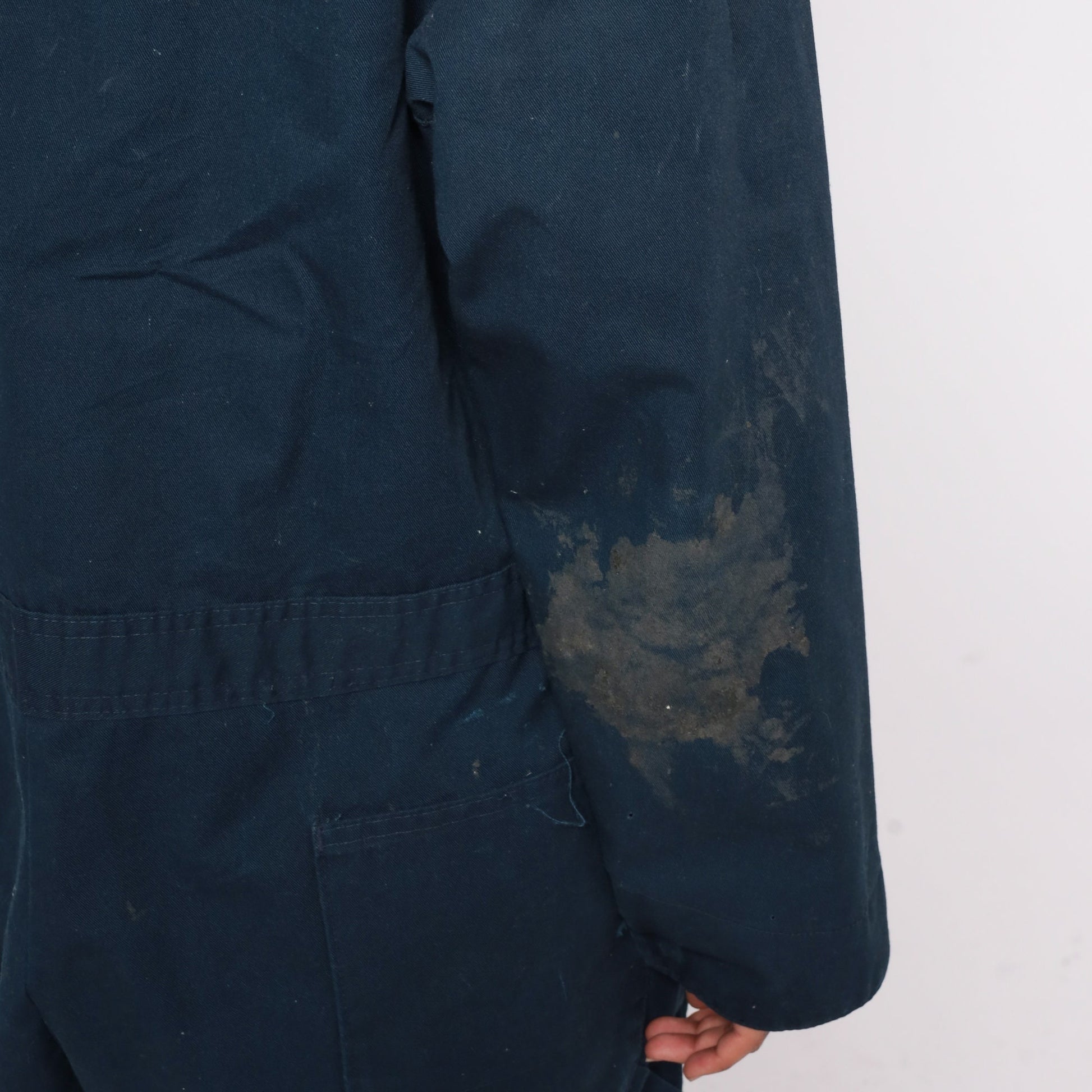 80s Sears Navy Coveralls Jumpsuit Workwear Distressed Mens XXL