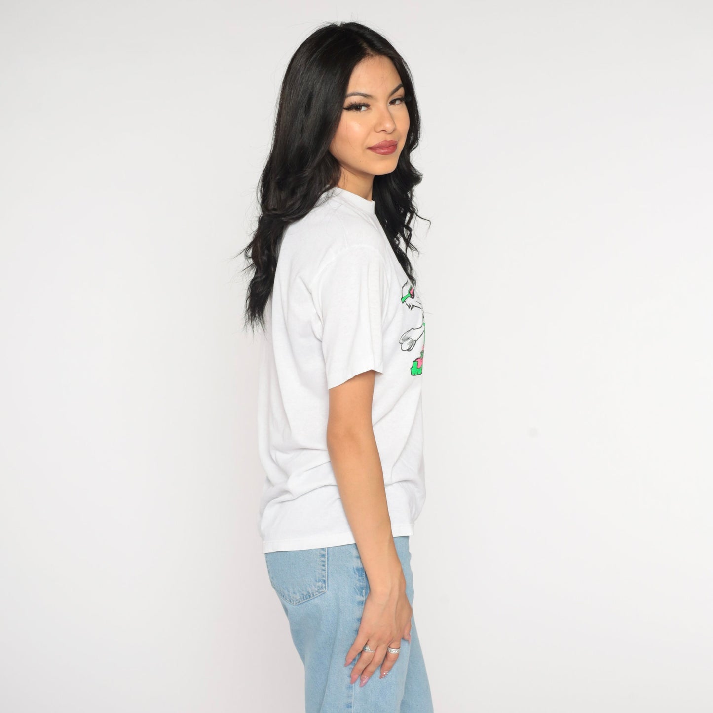 90s Long Beach Grand Prix 10k Charity Run Graphic Tee White Pelican Medium