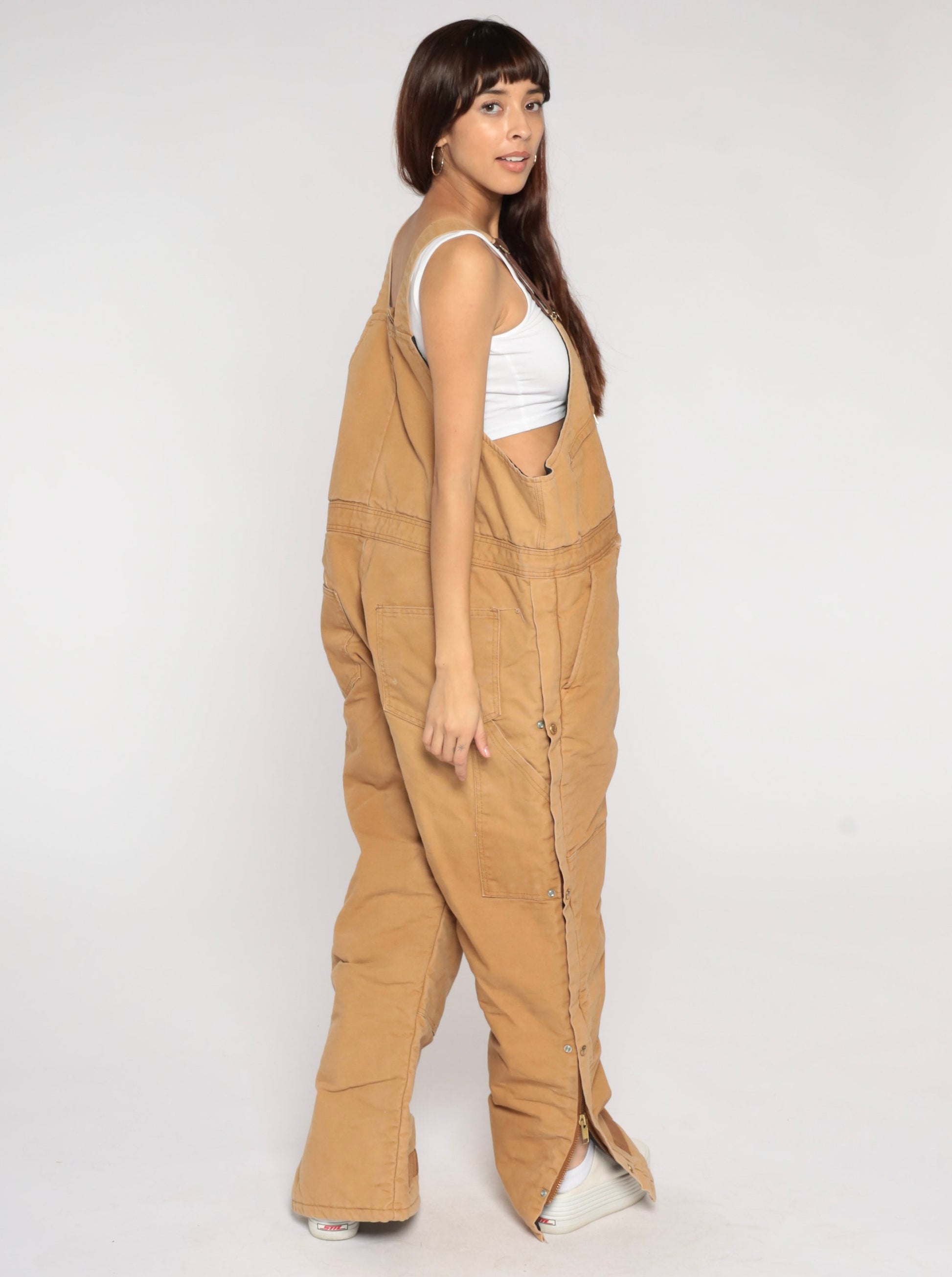 90s Polar King Tan Insulated Coveralls Workwear Jumpsuit Men's Large 44