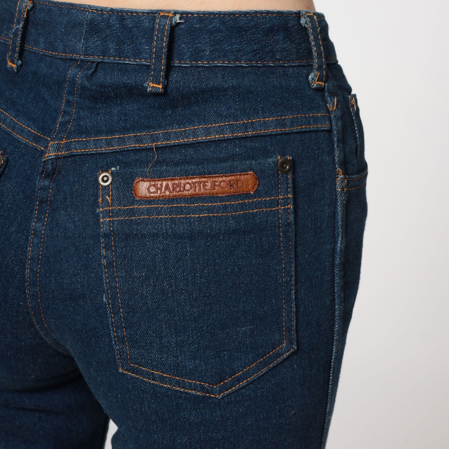 80s Charlotte Ford High Waist Straight Leg Jeans Dark Wash Denim Small 4