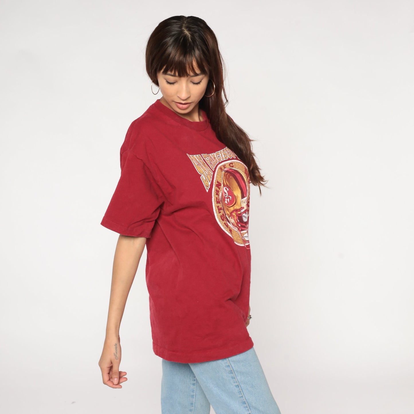 90s San Francisco 49ers NFL Football T-Shirt Red Single Stitch Extra Large