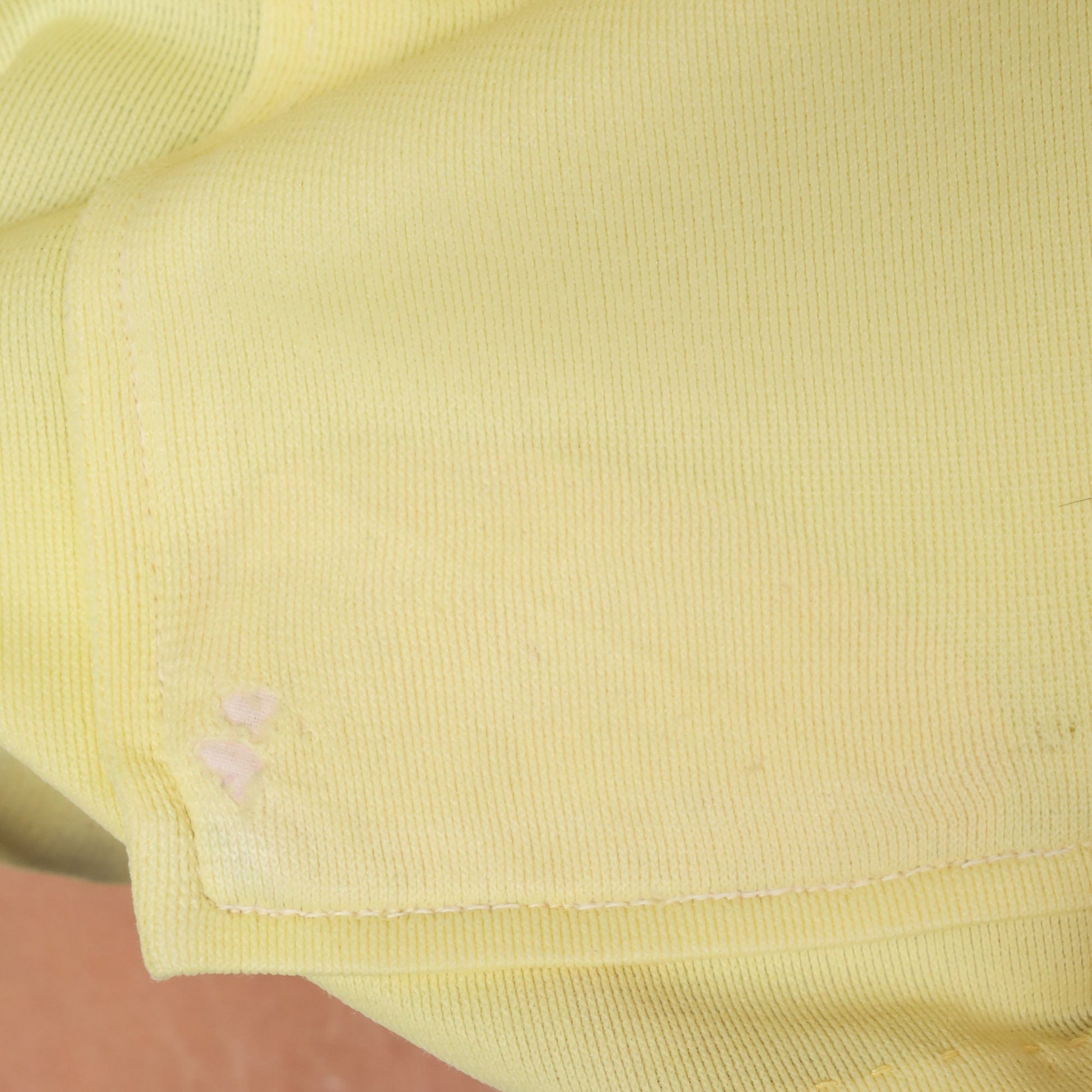 70s Yellow Puff Sleeve Blouse Dog Ear Collar Embroidered Heart Flower Medium
