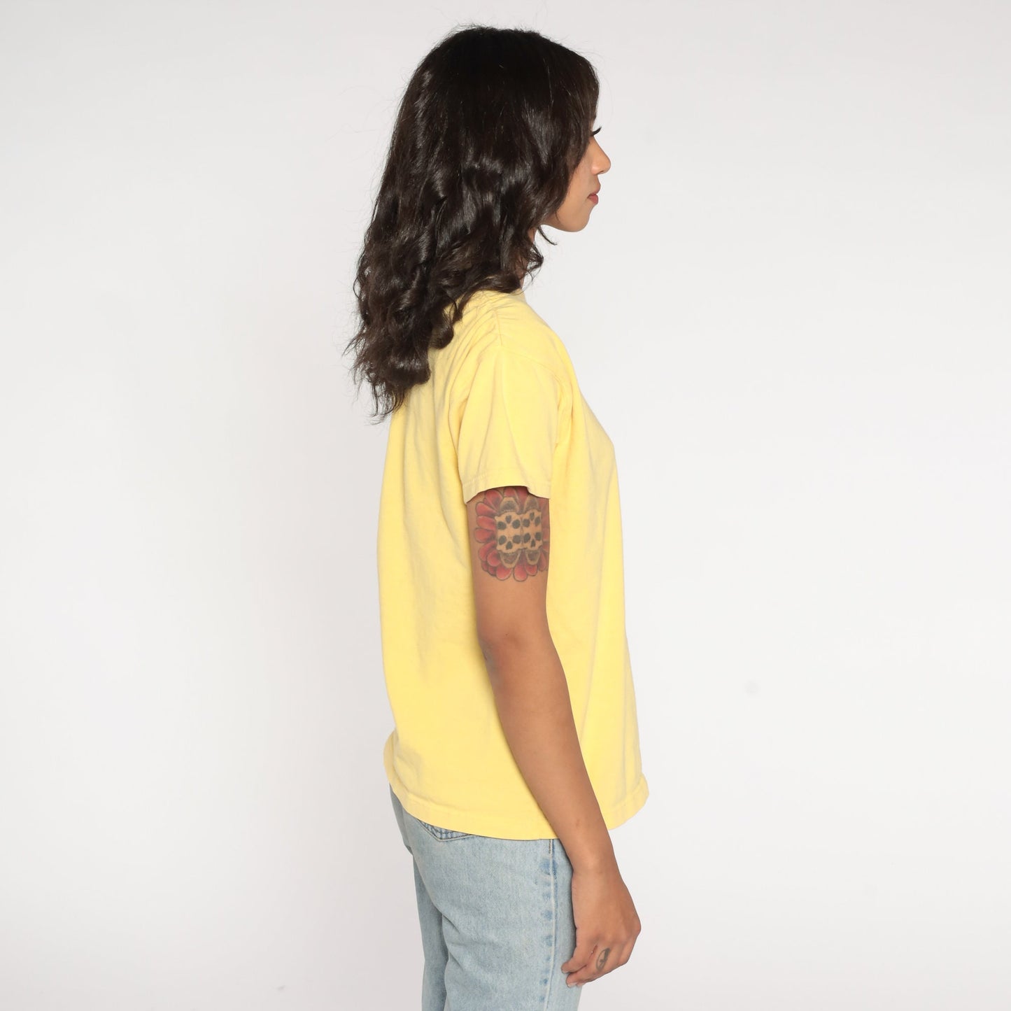 90s Warner Brothers Tweety Bird Embroidered T-Shirt Yellow Graphic Tee Small