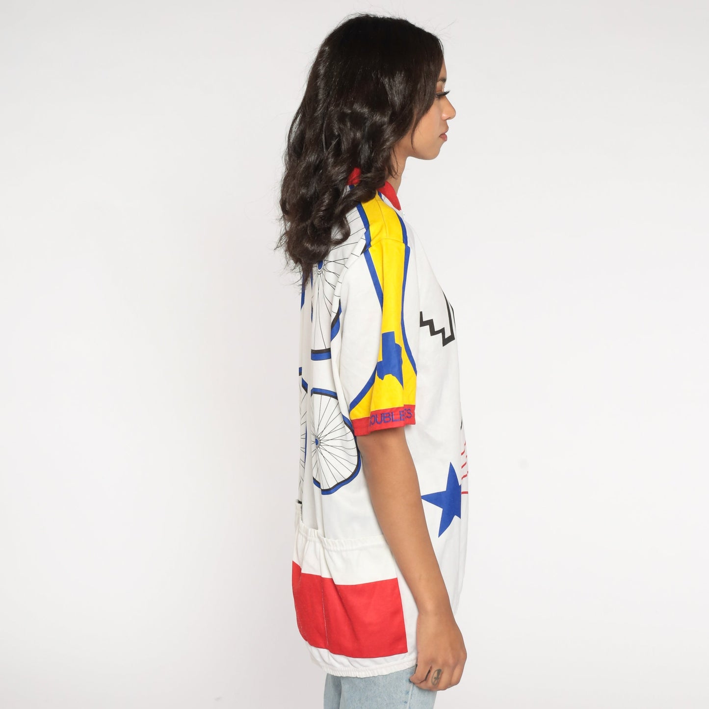 90s Aussie Cycling Jersey Tandem Bicycle Graphic Tee White Extra Extra Large XXL