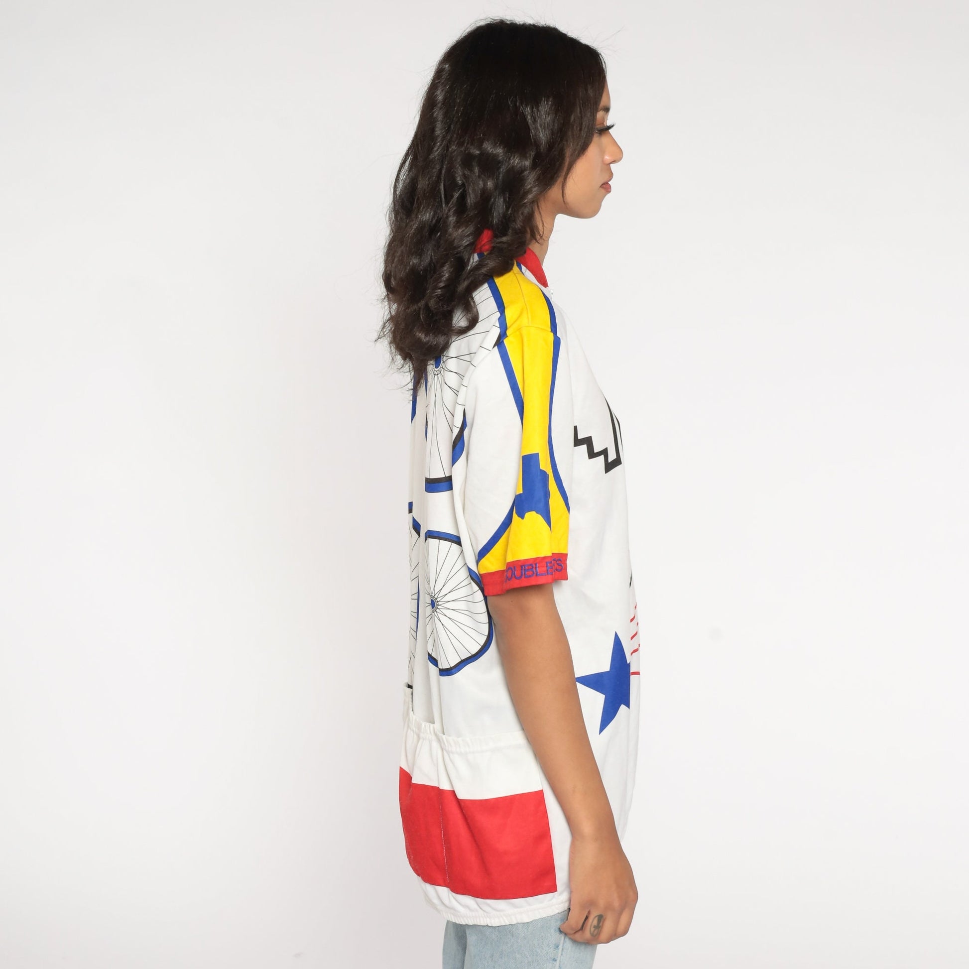 90s Aussie Cycling Jersey Tandem Bicycle Graphic Tee White Extra Extra Large XXL