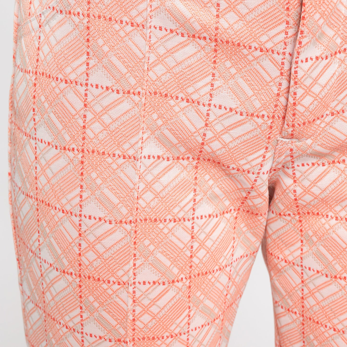 70s H Bar C Ranchwear Bell Bottom Pants Orange Checkered Flared Medium Tall