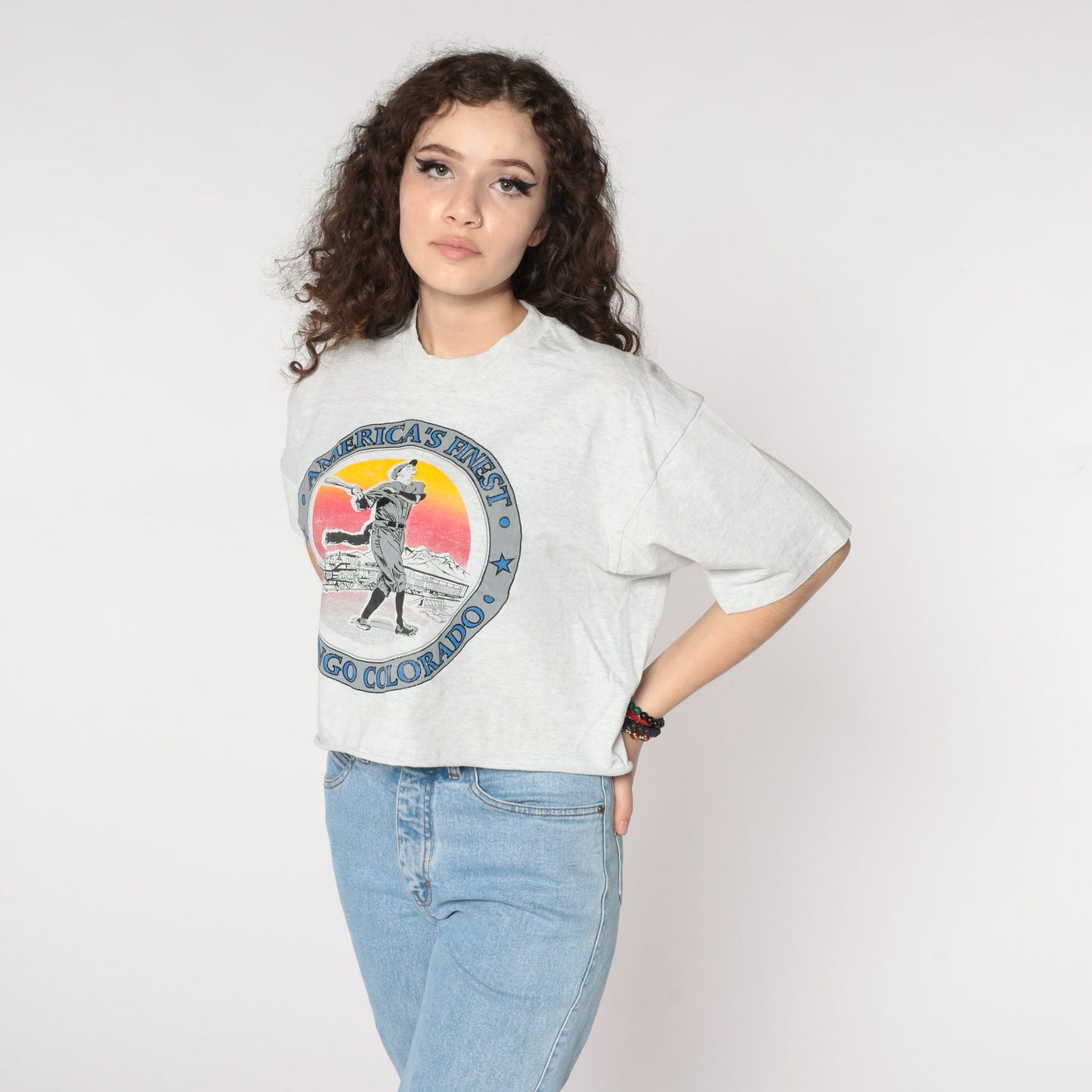 90s Babe Ruth 1993 Junior State Tournament Baseball Graphic Tee Durango Colorado Extra Large