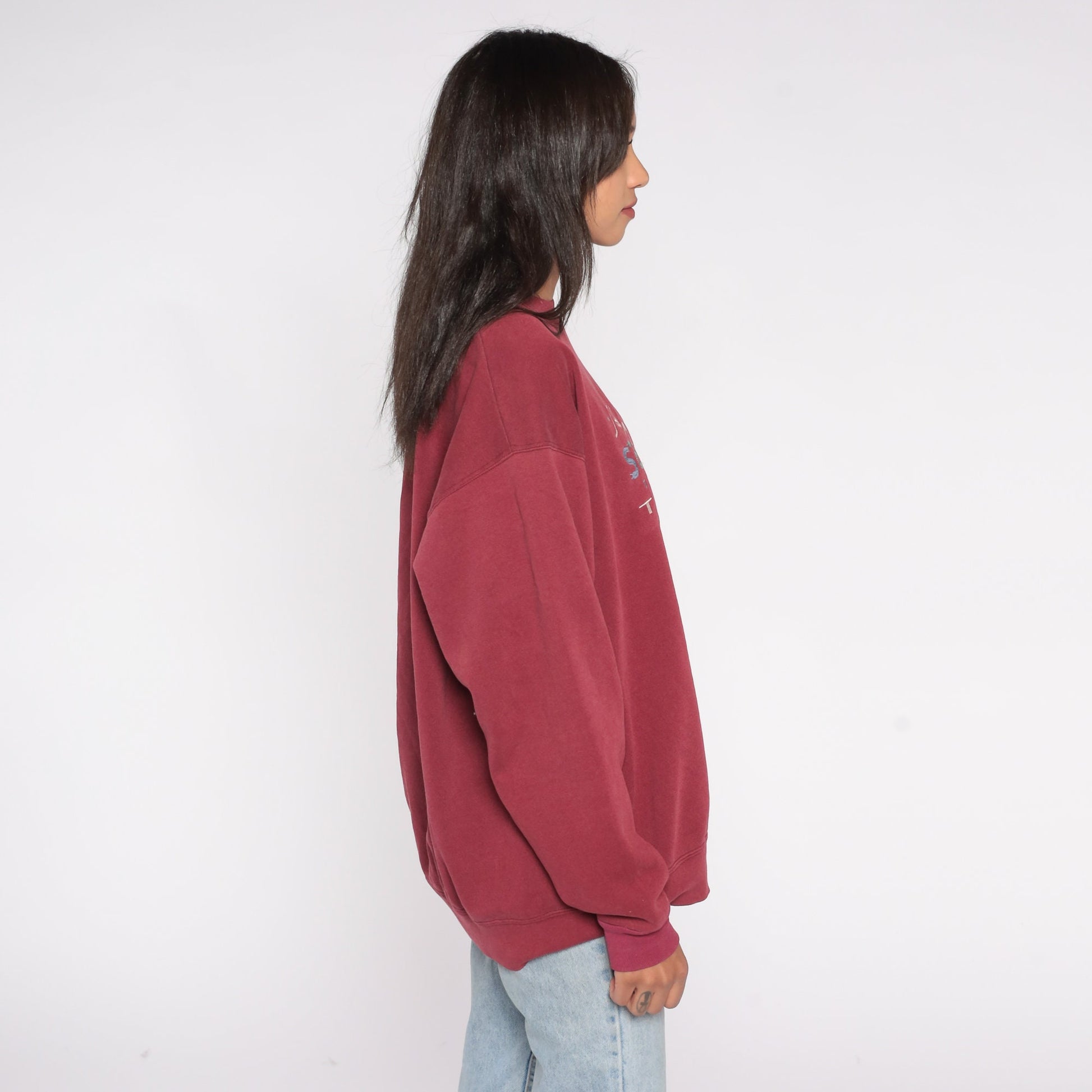 90s San Antonio Texas Sweatshirt Burgundy Oneita Crewneck Extra Large XXL