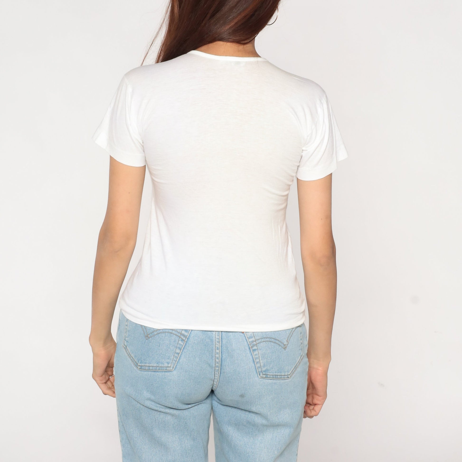 80s Antigua Wave Graphic T-Shirt White Single Stitch Extra Small