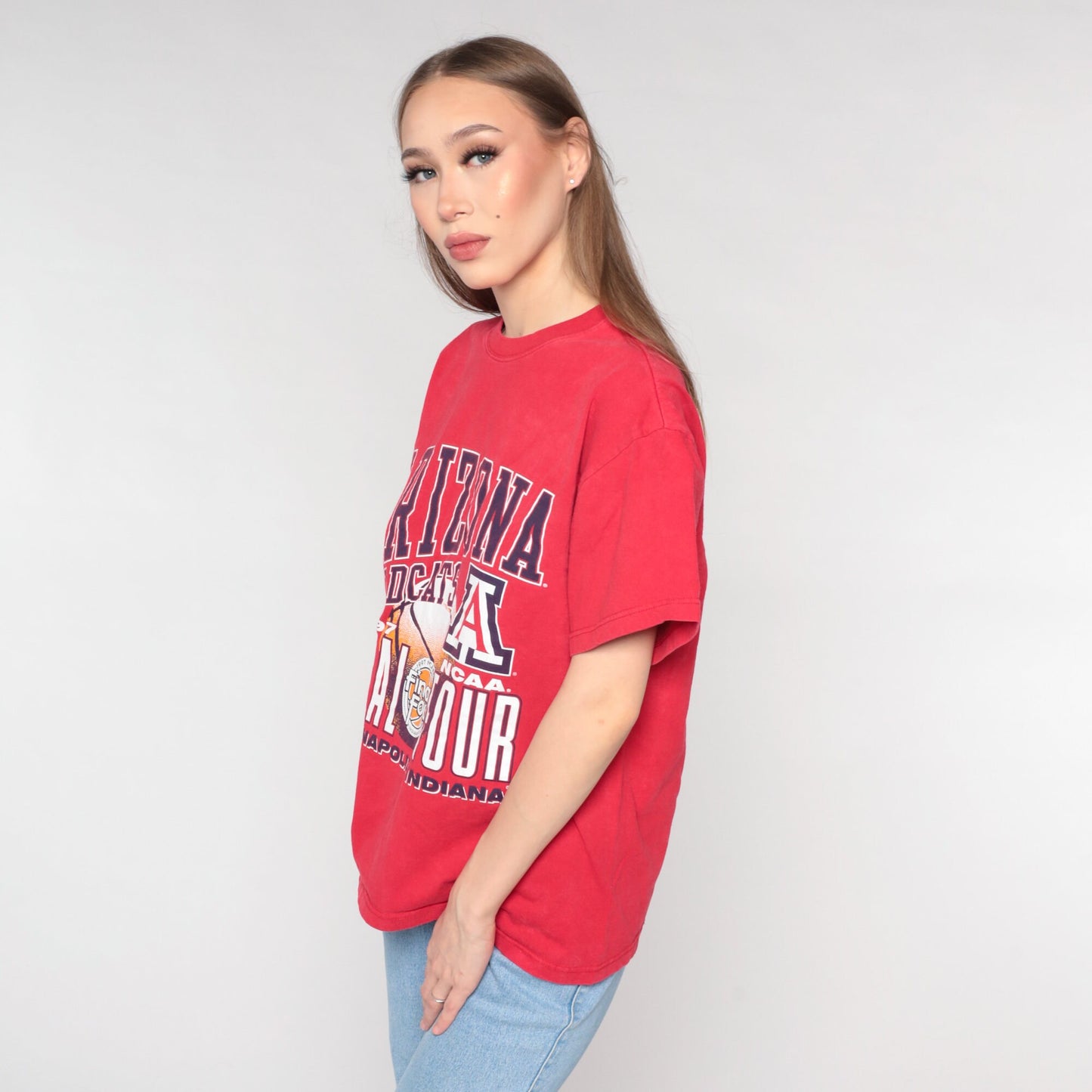 1997 Arizona Wildcats Final Four Championship T-Shirt Vintage 90s NCAA Basketball Medium