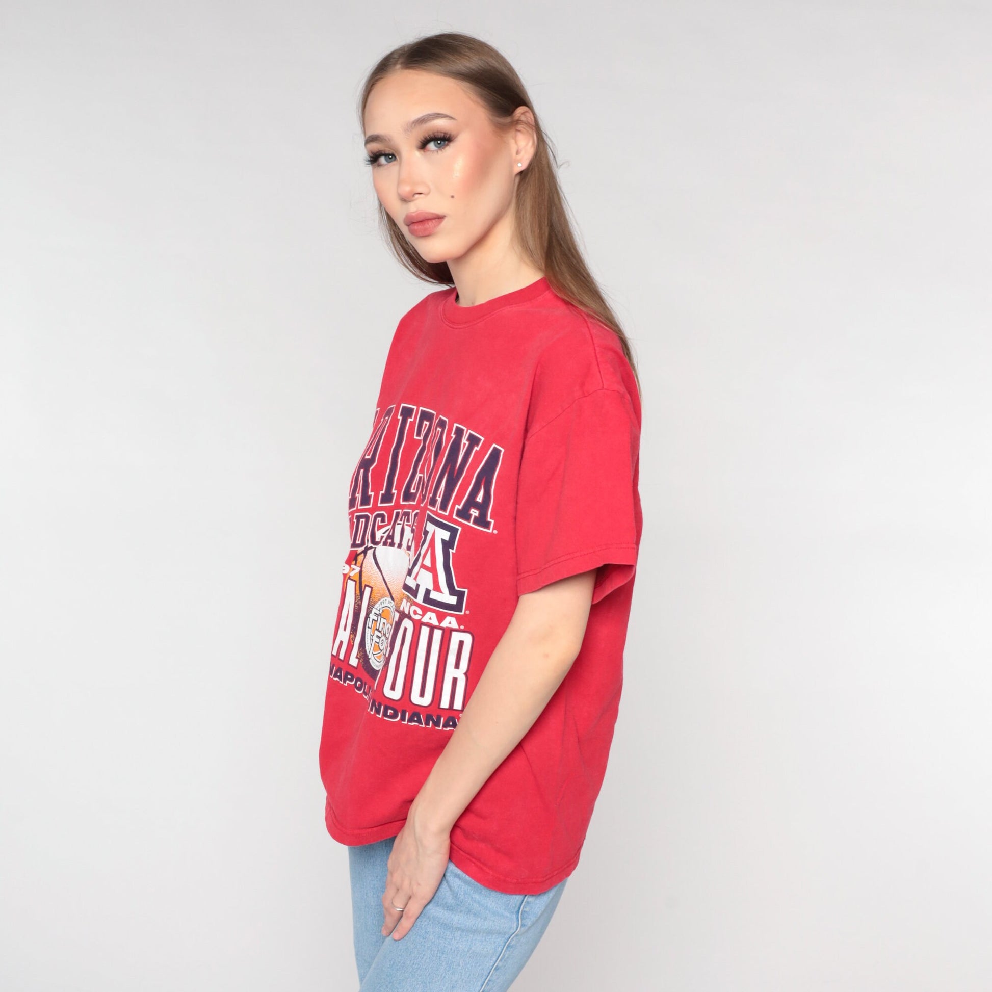 1997 Arizona Wildcats Final Four Championship T-Shirt Vintage 90s NCAA Basketball Medium