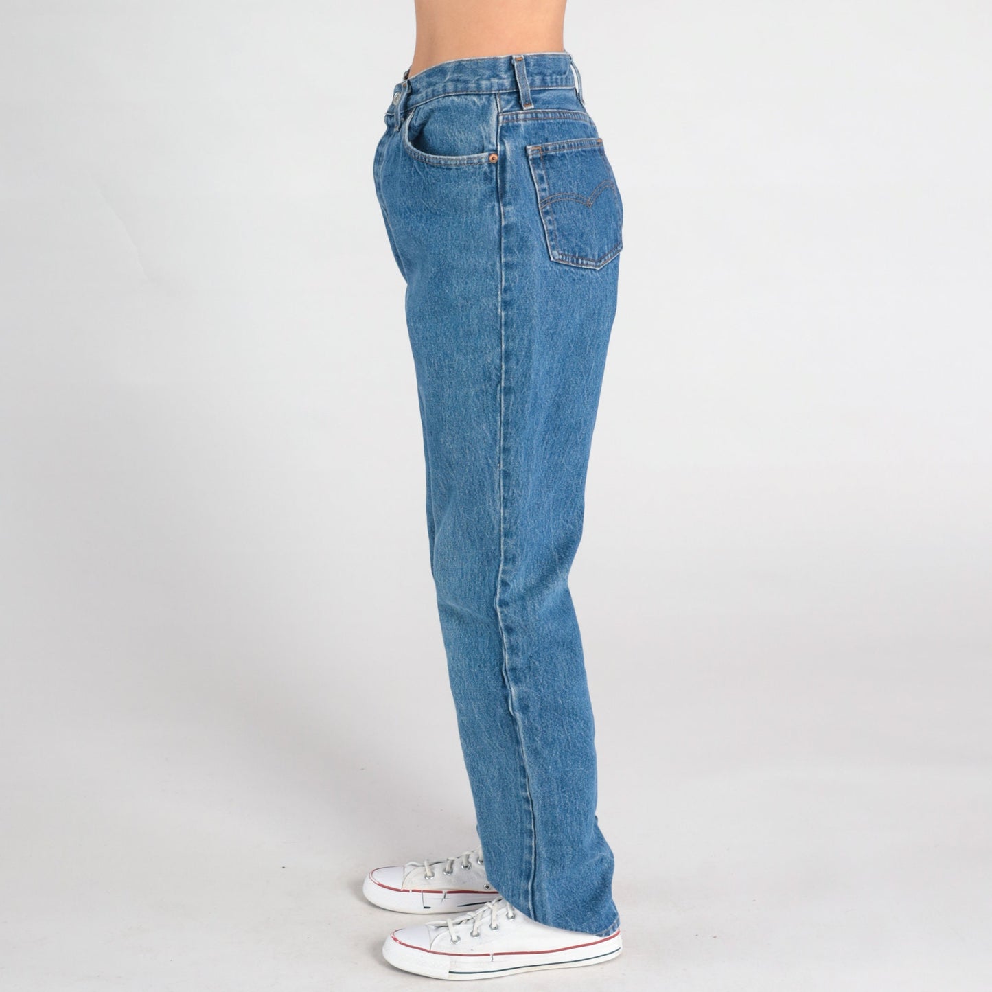 90s Levi's High Rise Relaxed Fit Jeans Blue Denim Small 28