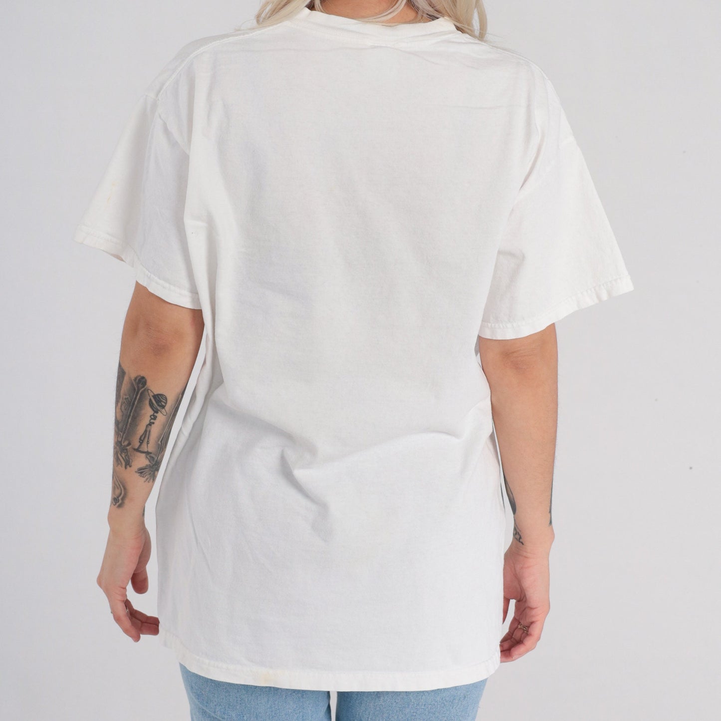 90s Stand in the Gap Christian TV Graphic T-Shirt White Cotton Large L