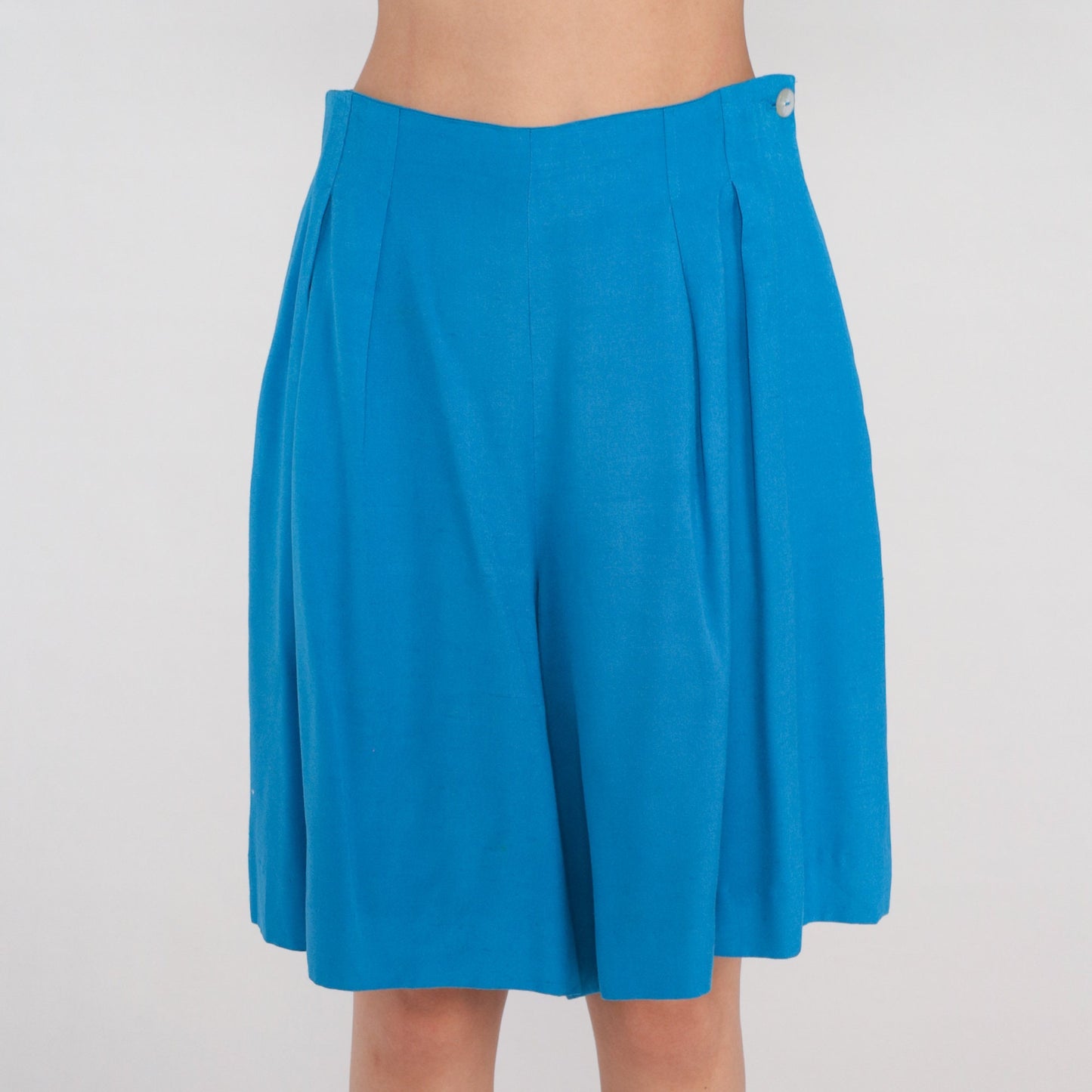 90s Liz Claiborne Blue Wide Leg High Waisted Shorts Medium