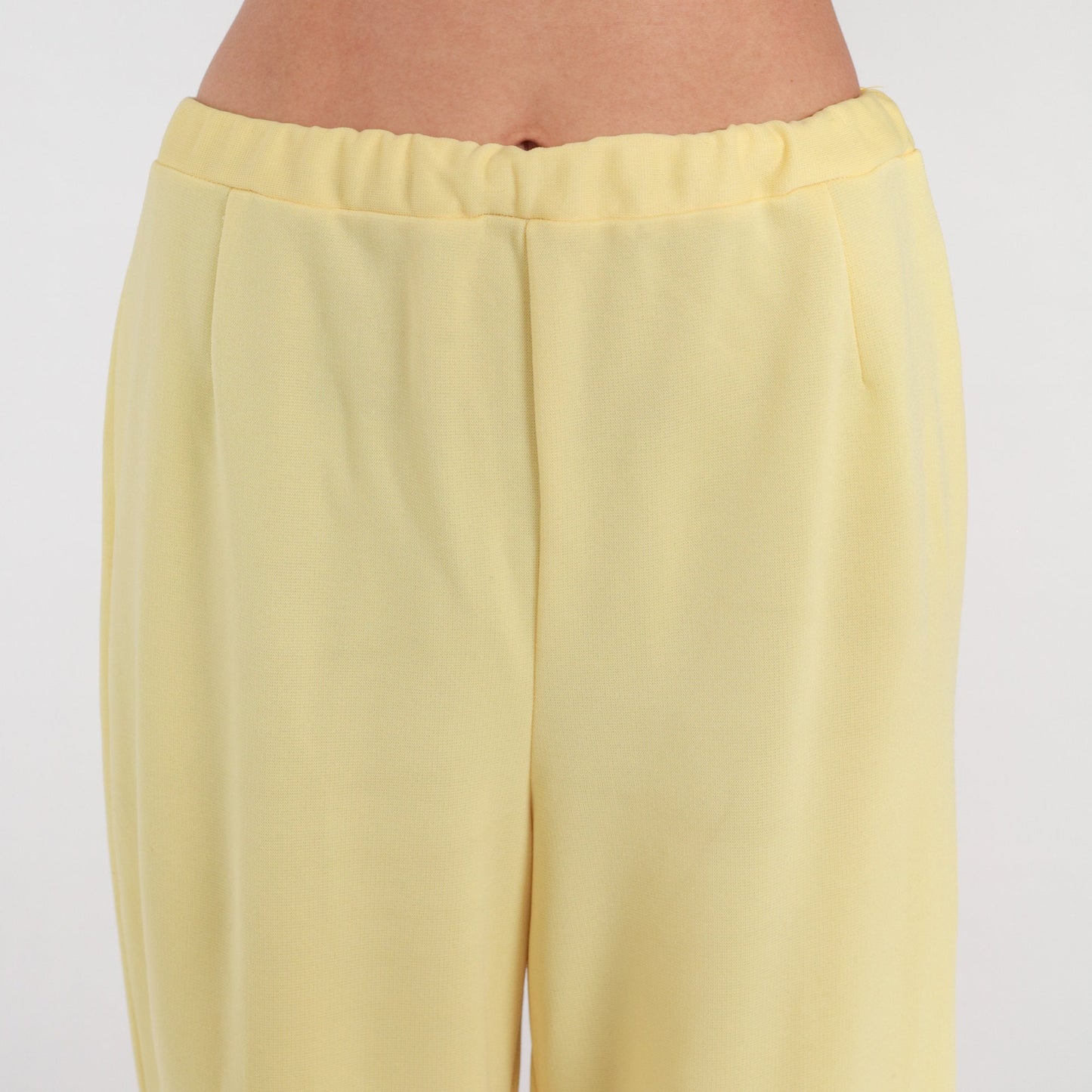 70s Yellow High-Waist Straight-Leg Trousers Medium