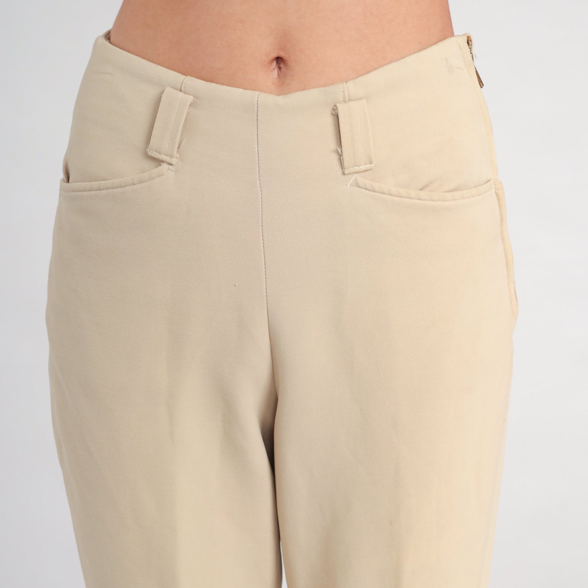 80s Beige Riding Breeches High-Waisted Equestrian Pants Extra Small