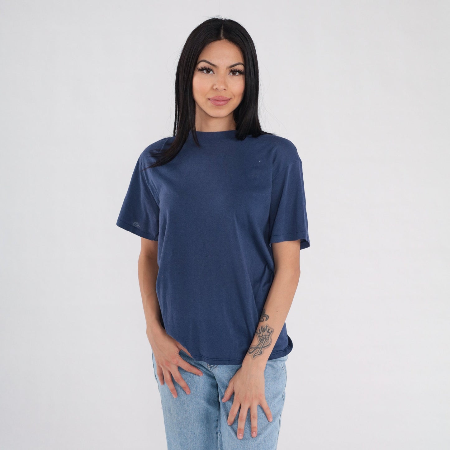 1987 Reichert Yung Cryo Seminar Graphic T-Shirt Navy Blue Medium