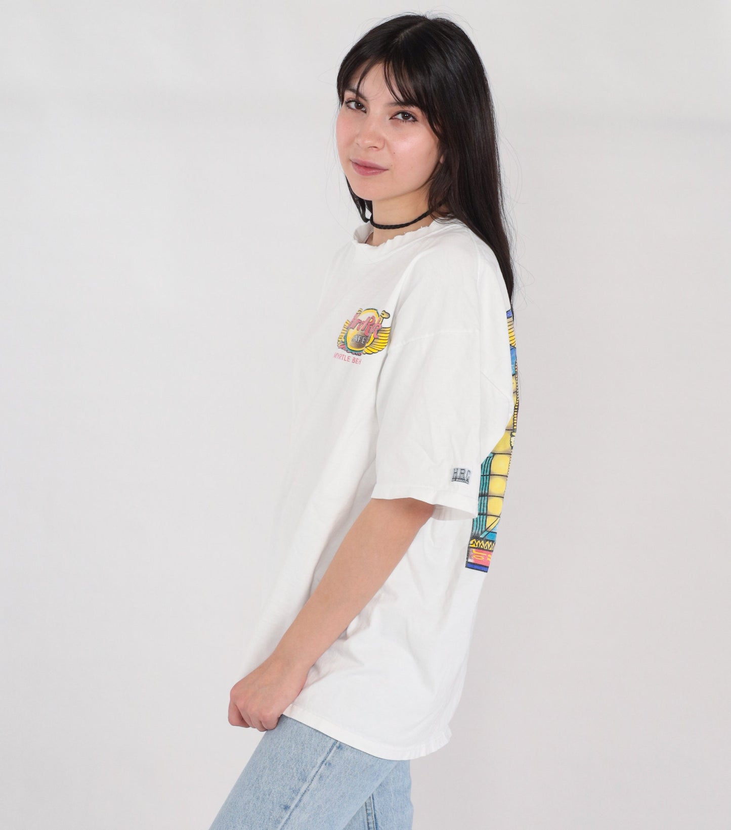 90s Hard Rock Cafe Myrtle Beach Egypt Pharaoh Graphic Tee White XL
