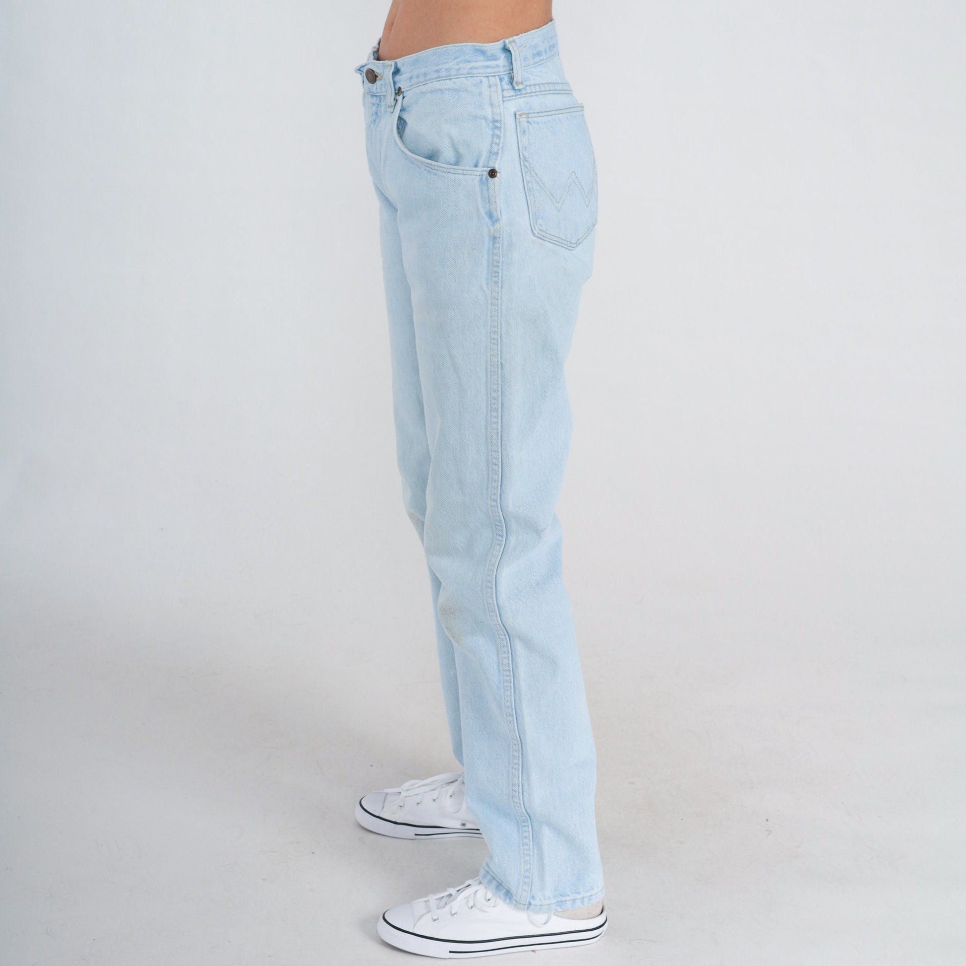 00s Wrangler Mom Jeans Tapered Light Wash Mid Rise Denim Medium 30x32