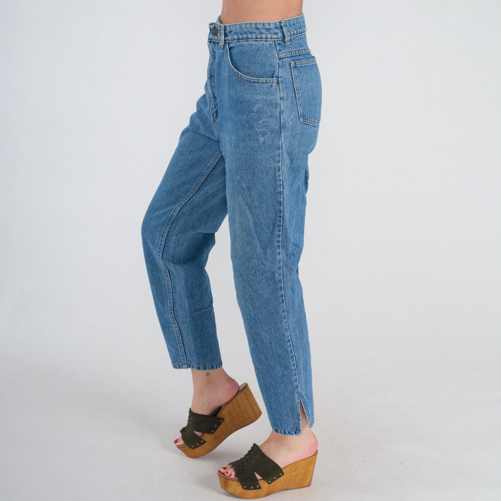 90s New York Jean Co High Waisted Straight Leg Jeans Blue Denim Small