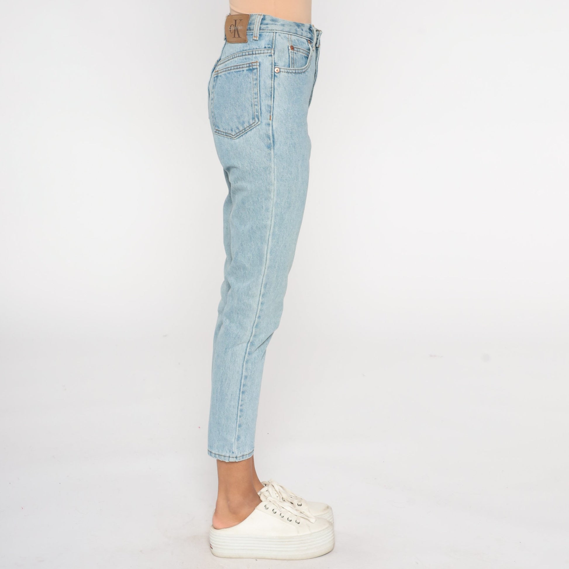 90s Calvin Klein High-Waisted Skinny Jeans Blue Denim Size 2
