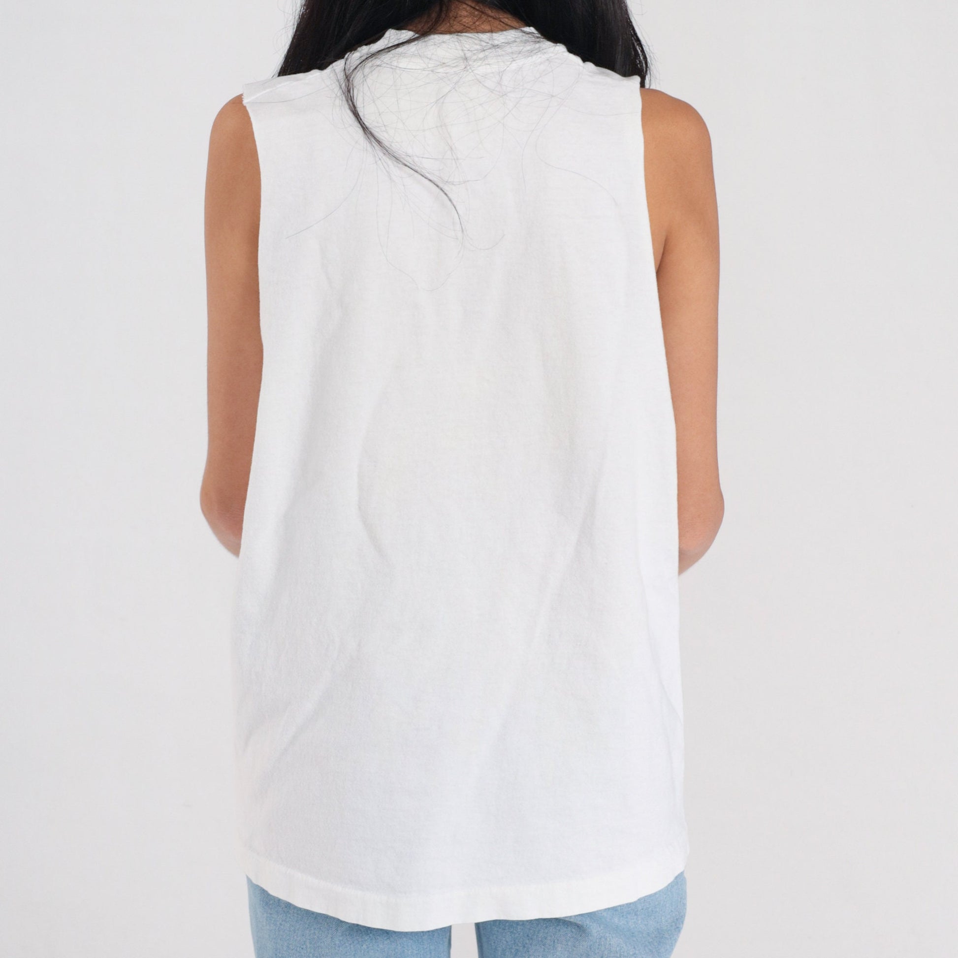 90s Evil Cat Graphic Tank Top Nicole Hollander White Medium M