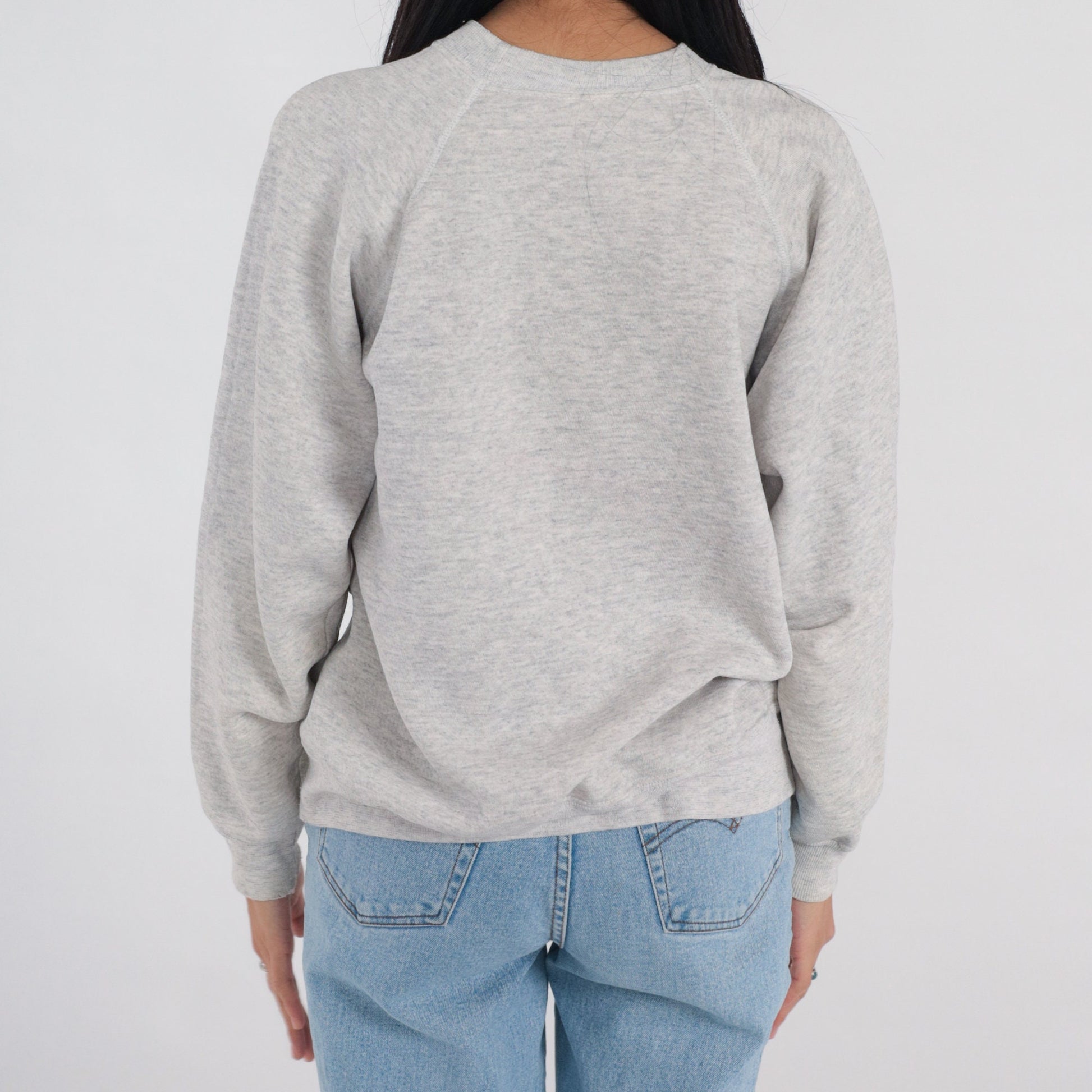 90s Mt. Angel Oktoberfest Oregon Raglan Sweatshirt Heather Grey Graphic Large
